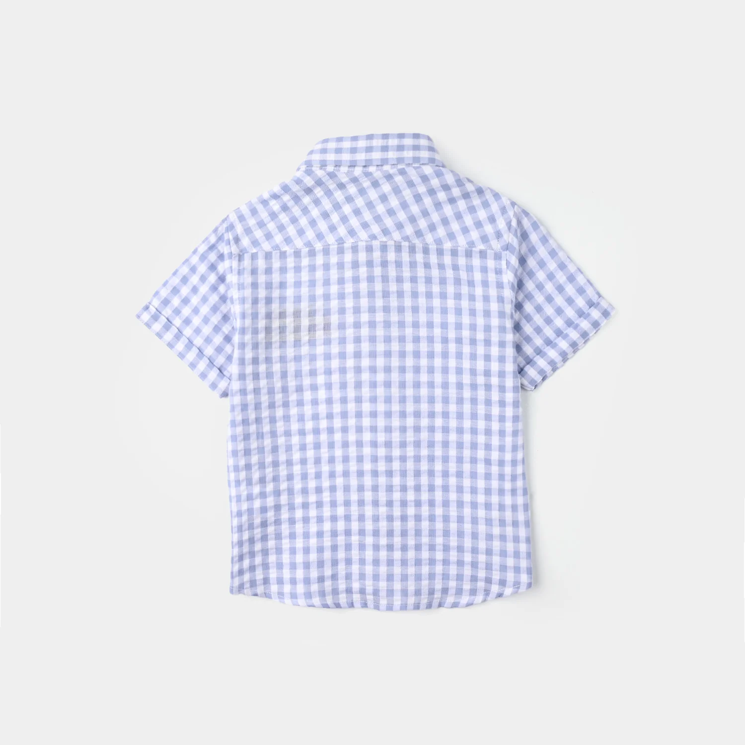Infant Boys Yarn Dyed Checkered Shirt (Character) - Blue - Image 4
