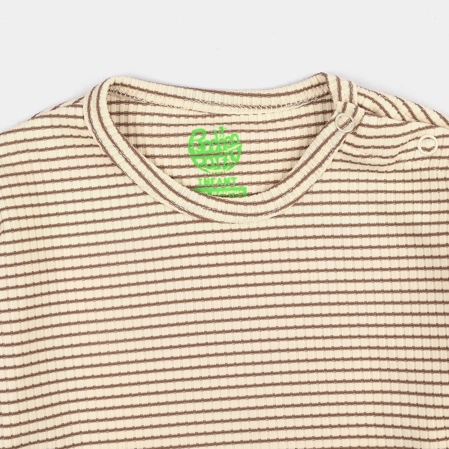 Infant Boys Yarn Dyed T-Shirt Beach Day-BROWN - Image 2