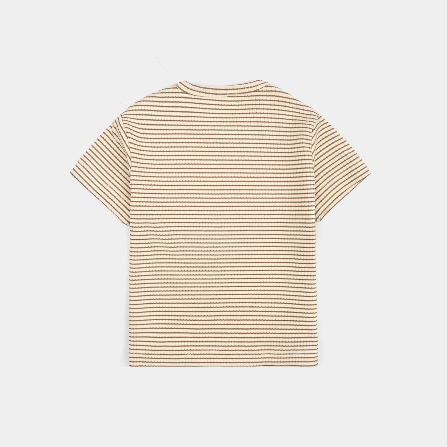 Infant Boys Yarn Dyed T-Shirt Beach Day-BROWN - Image 4