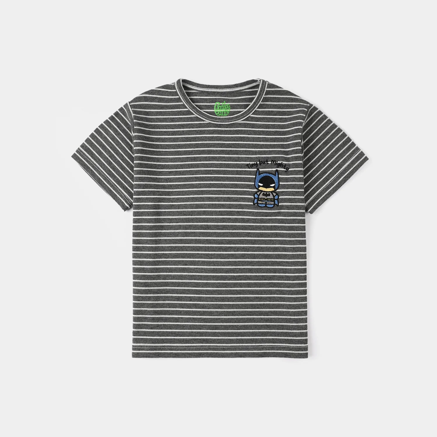 Infant Boys Yarn Dyed T-Shirt (Tiny But Mighty) - Grey - Image 2