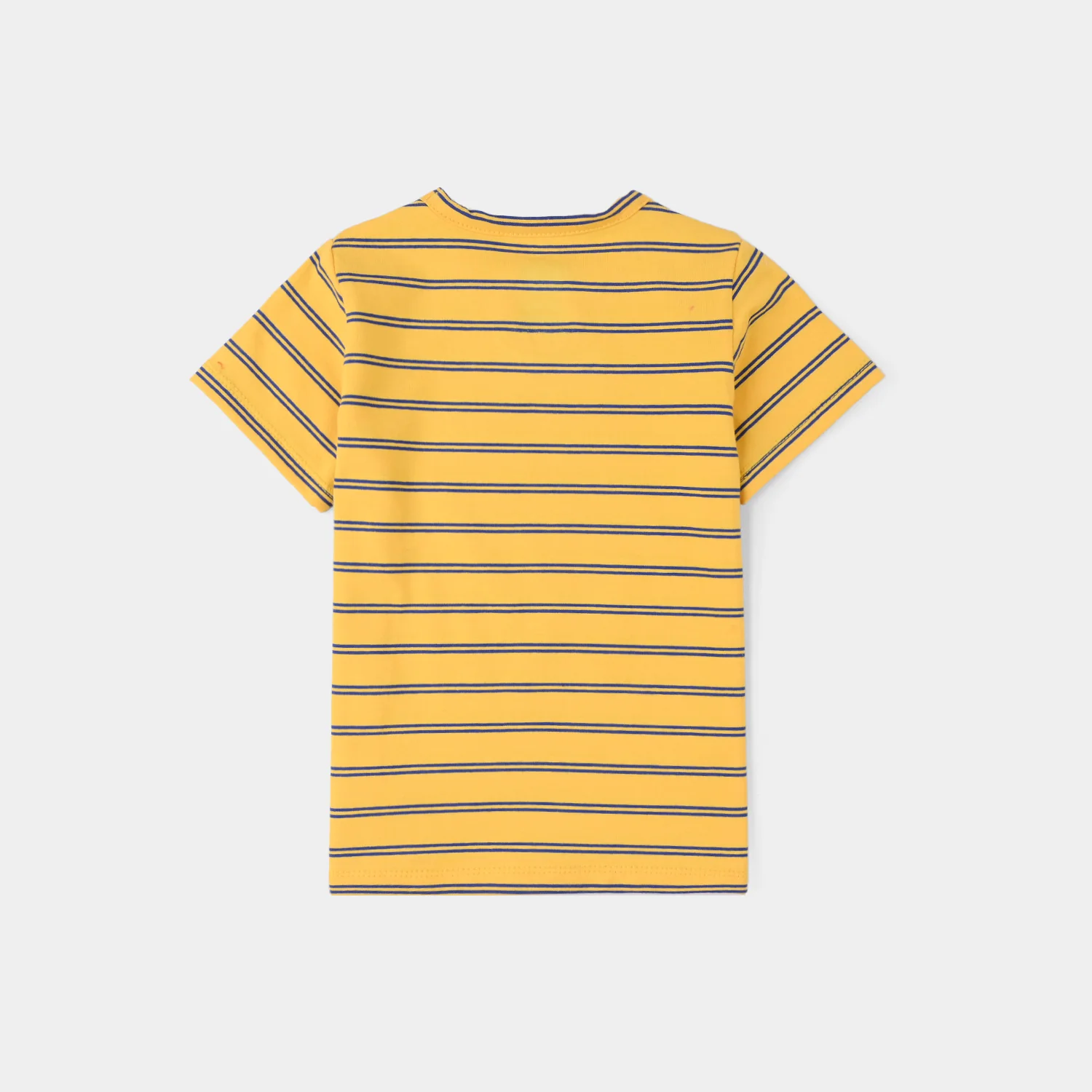 Infant Boys Yarn Dyed T-Shirt (Stripes) - Yellow - Image 4