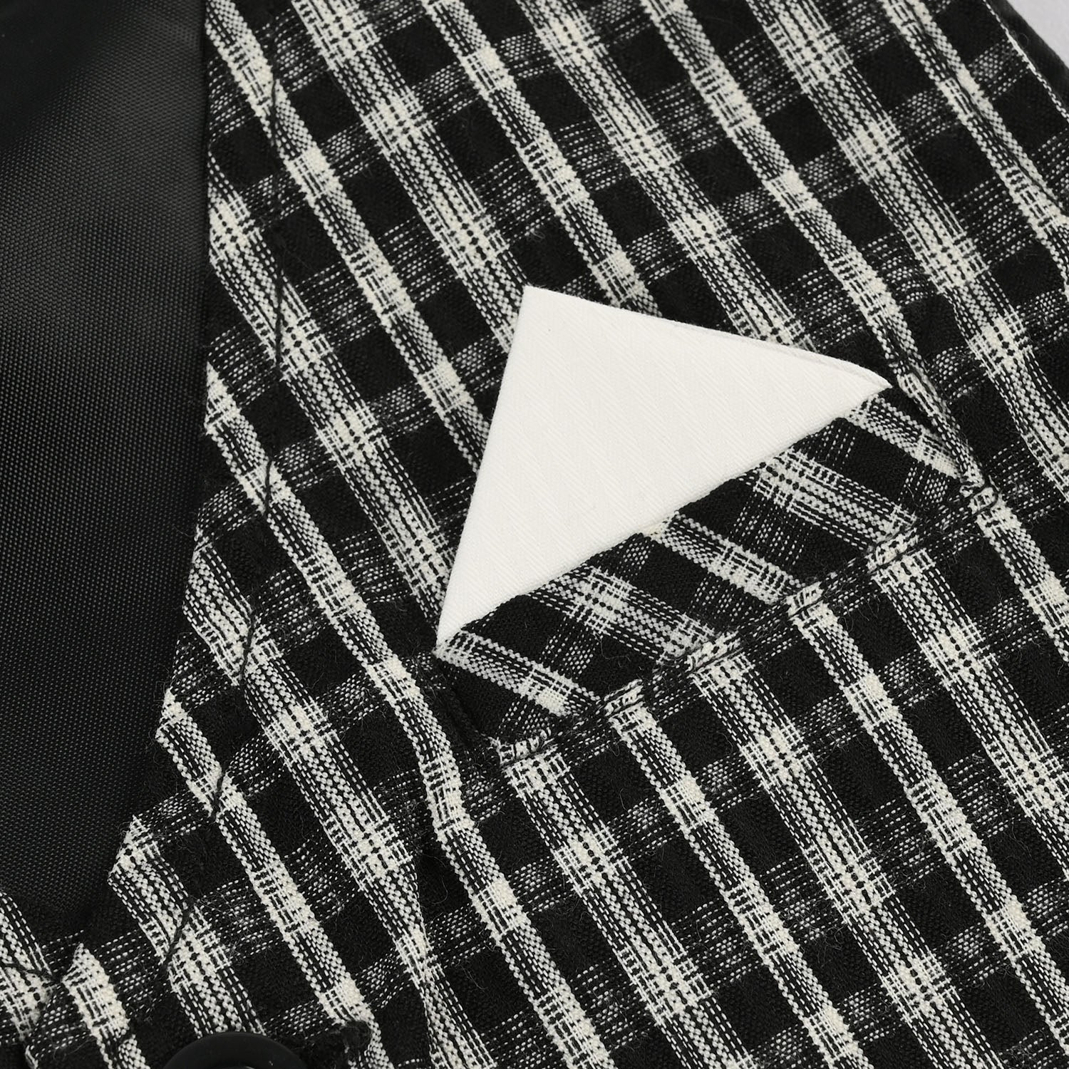 Infant Boys Yarn Dyed Woven Suit (3 Piece) - Black/White - Image 5