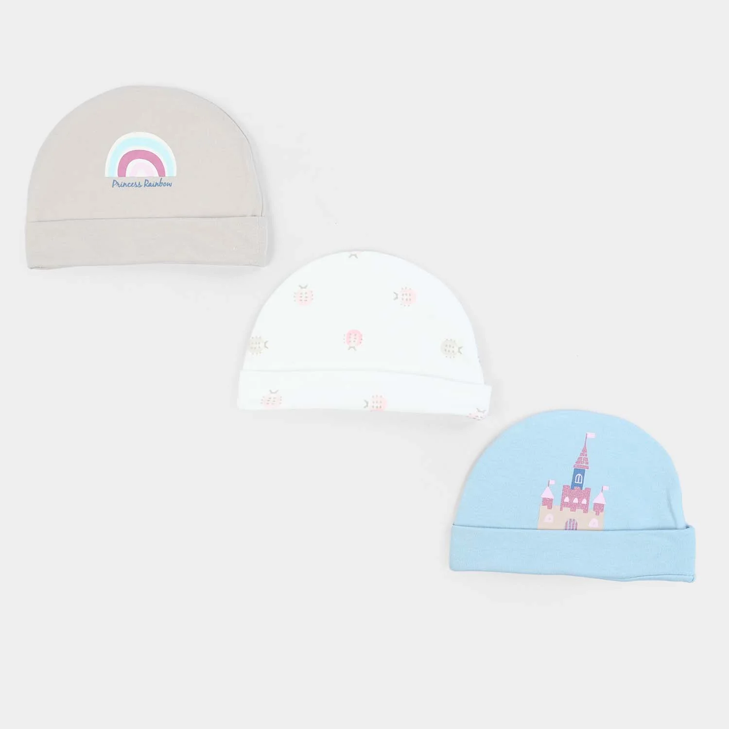 Pack OF 3 Baby Cap/Hat Set