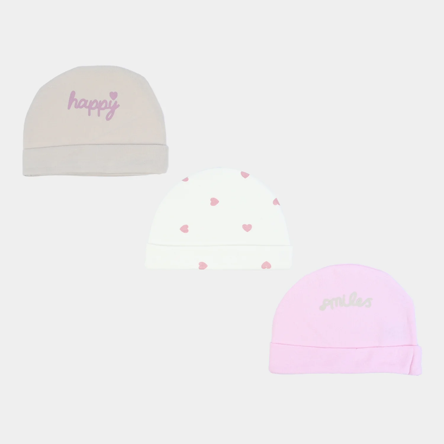 Pack OF 3 Baby Cap/Hat Set