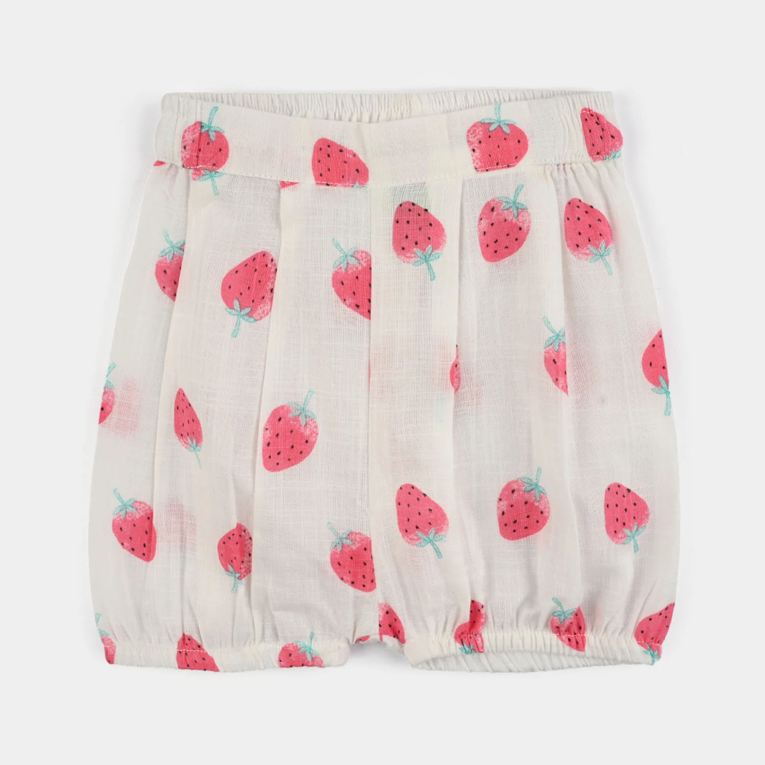 Infant Girls Cotton Slub 2Pc Suit (Strawberry) - White - Image 9