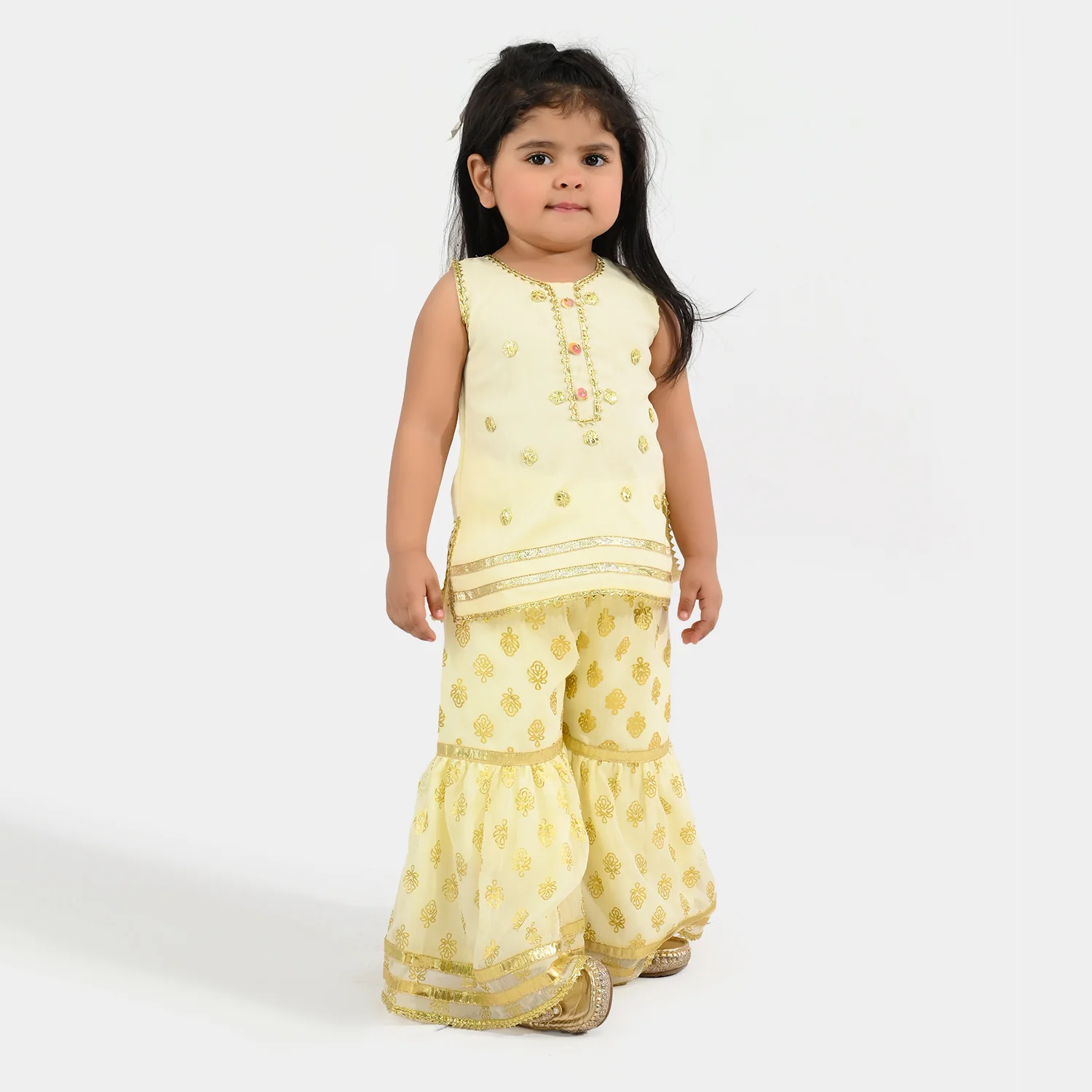 Infant Girls Chiffon 2Pcs (Sona) β Cream - Image 3