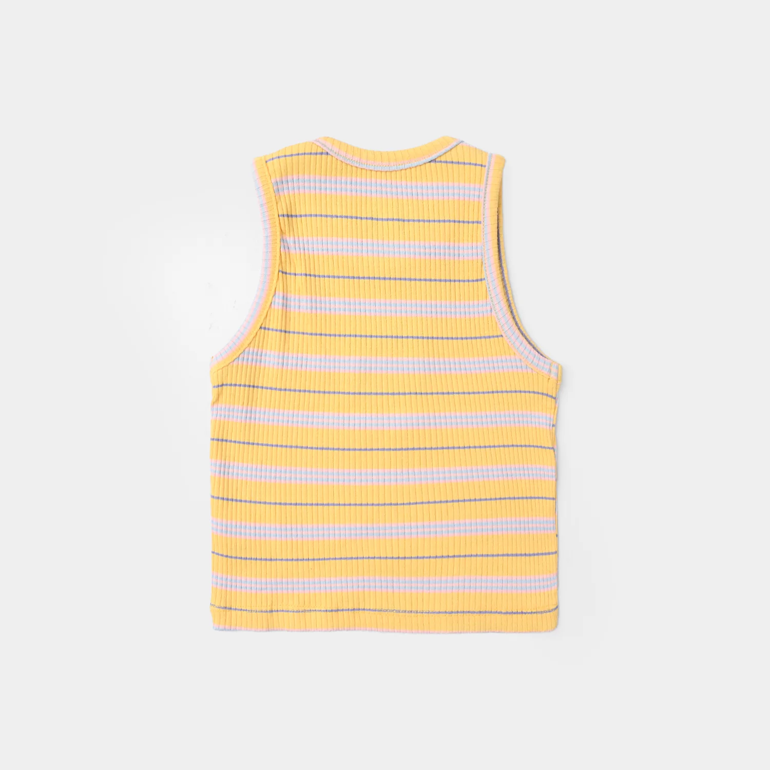 Infant Girls 2x1 Rib Sando Stripes - Bloom - Image 5