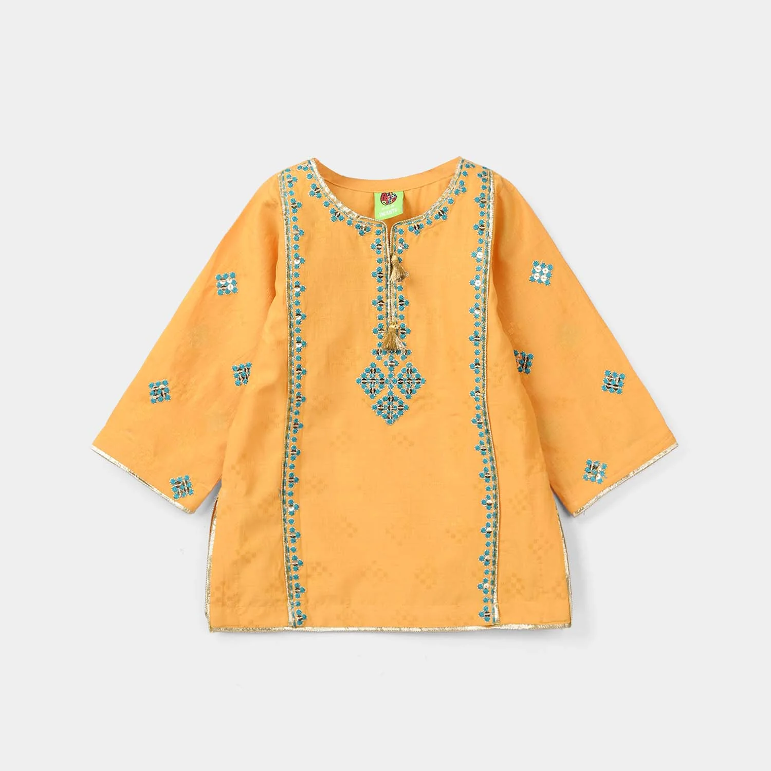 Infant Girls Jacquard 3Pcs (Ishq) – Yellow - Image 4