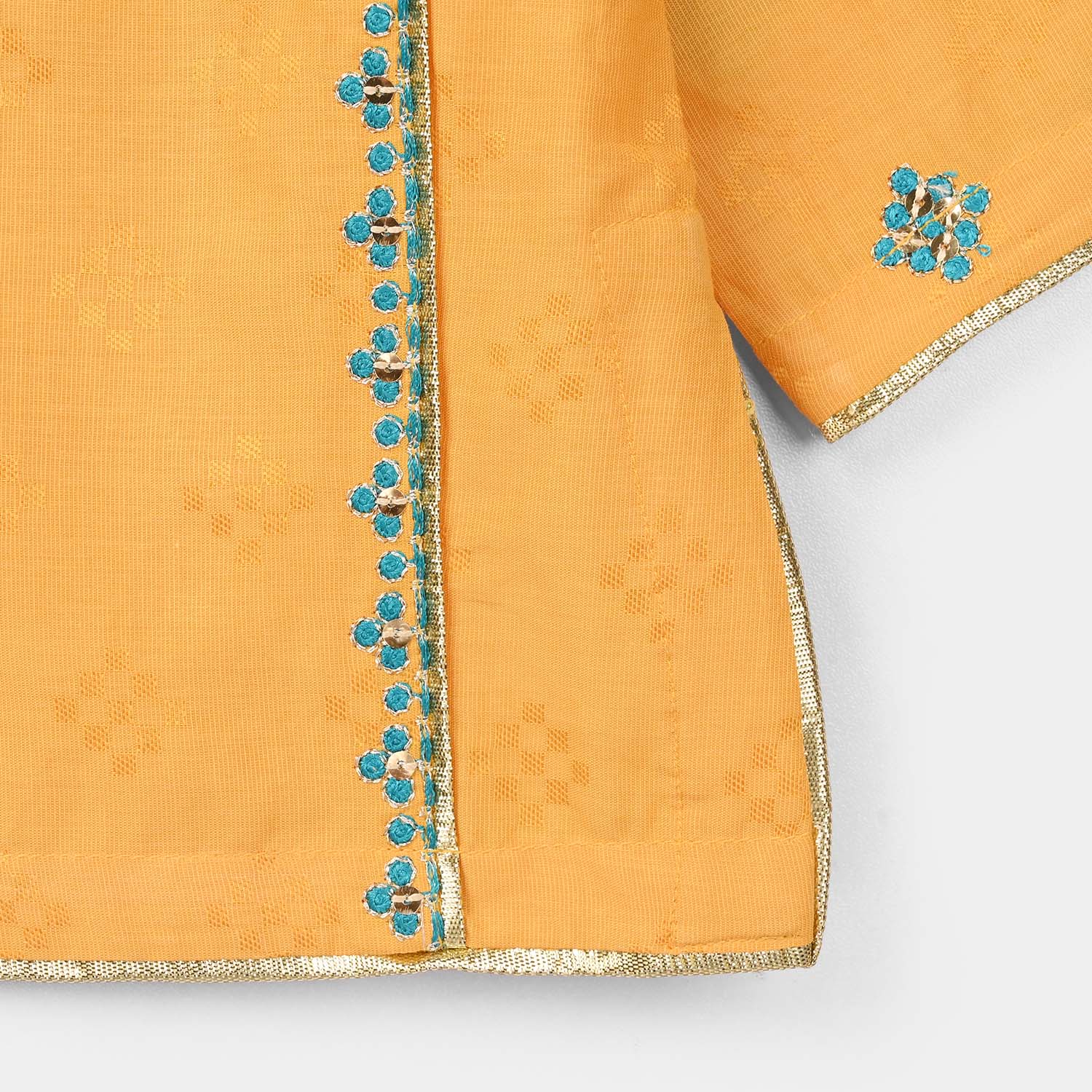 Infant Girls Jacquard 3Pcs (Ishq) – Yellow - Image 6