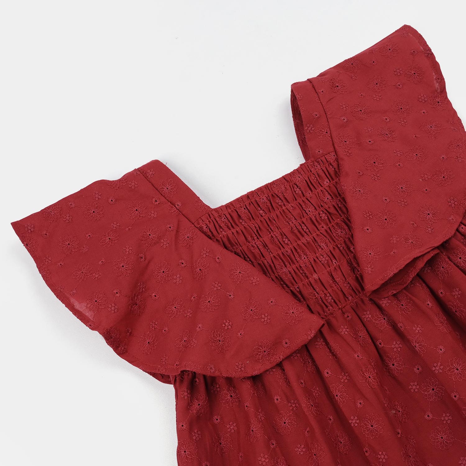 Infant Girls Chicken Kari Casual Frock-Rio Red - Image 2