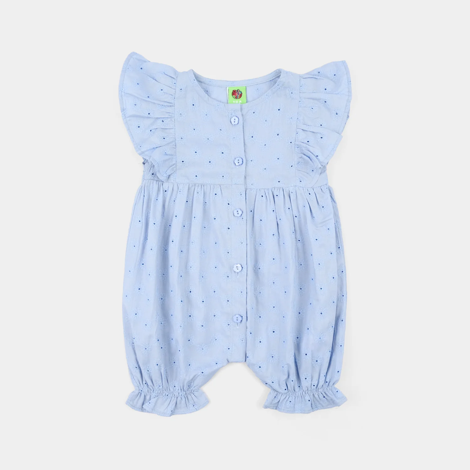 Infant Girls Chicken Kari Woven Romper-Bluebell-Light Blue