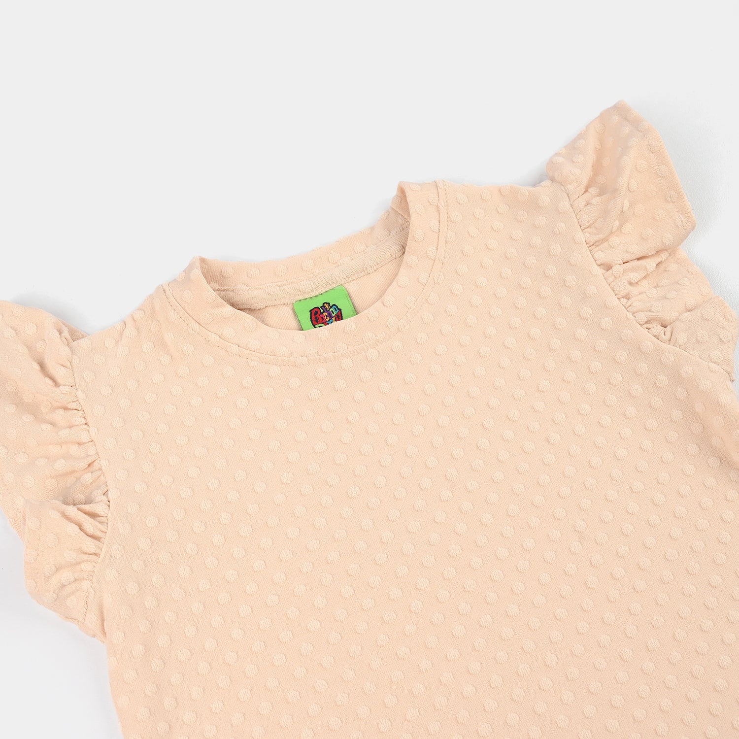 Infant Girls Knitted Jacquard T-Shirt - Brown - Image 2