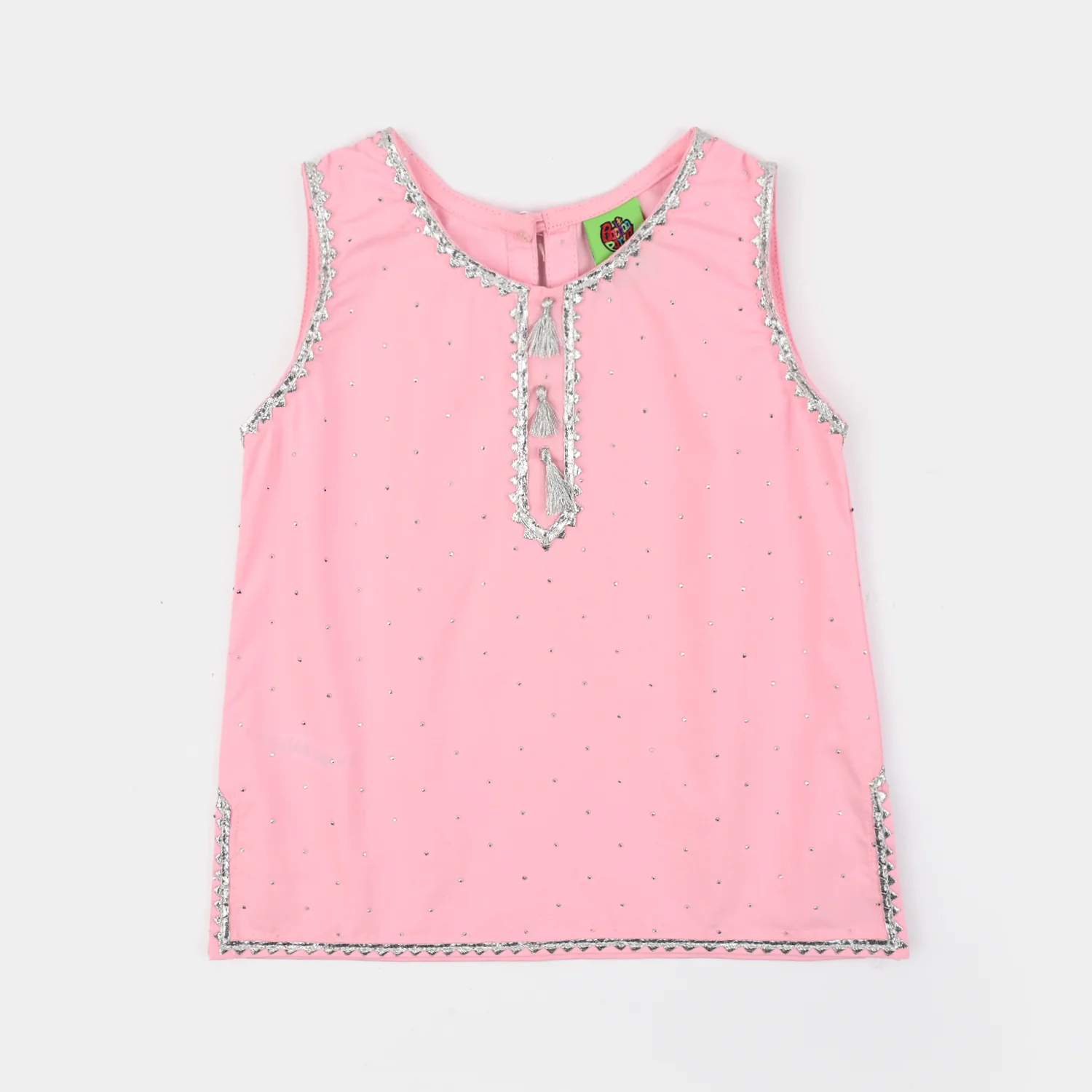 Infant Girls Cotton 2Pcs Noor-E-Adaa-Pink - Image 2