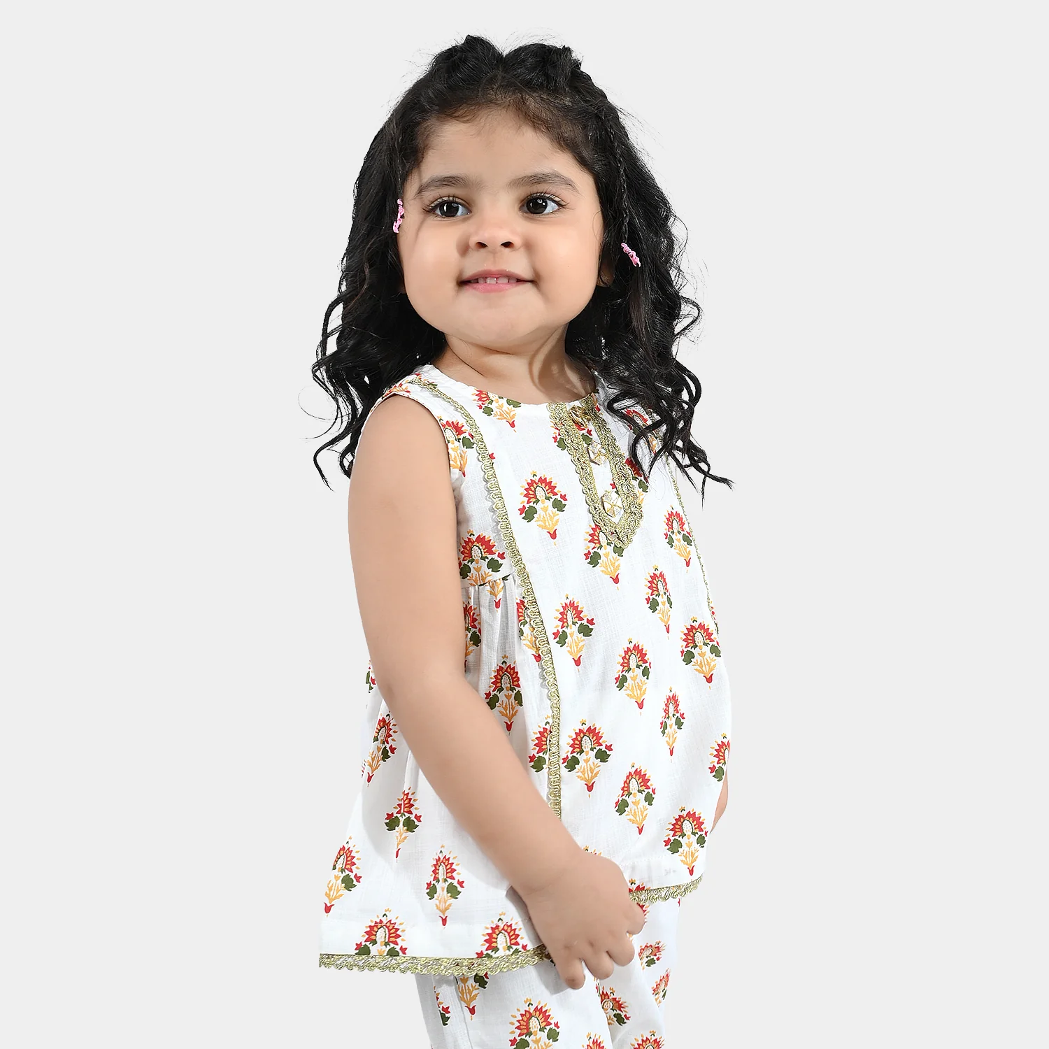 Infant Girls Cotton 2Pcs Roshan-Off White - Image 5