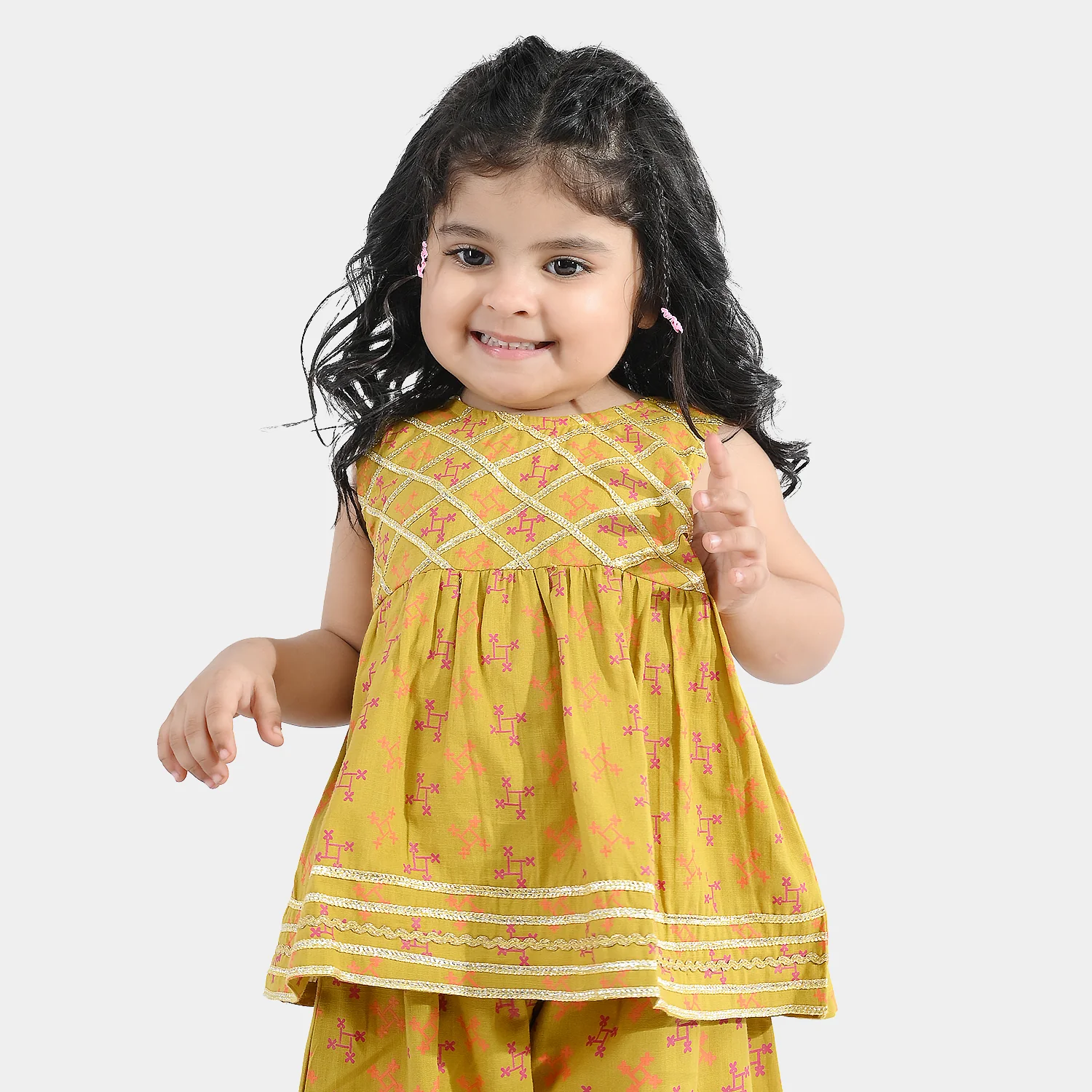 Infant Girls Cotton 2Pcs Zauq - Dhani - Image 3