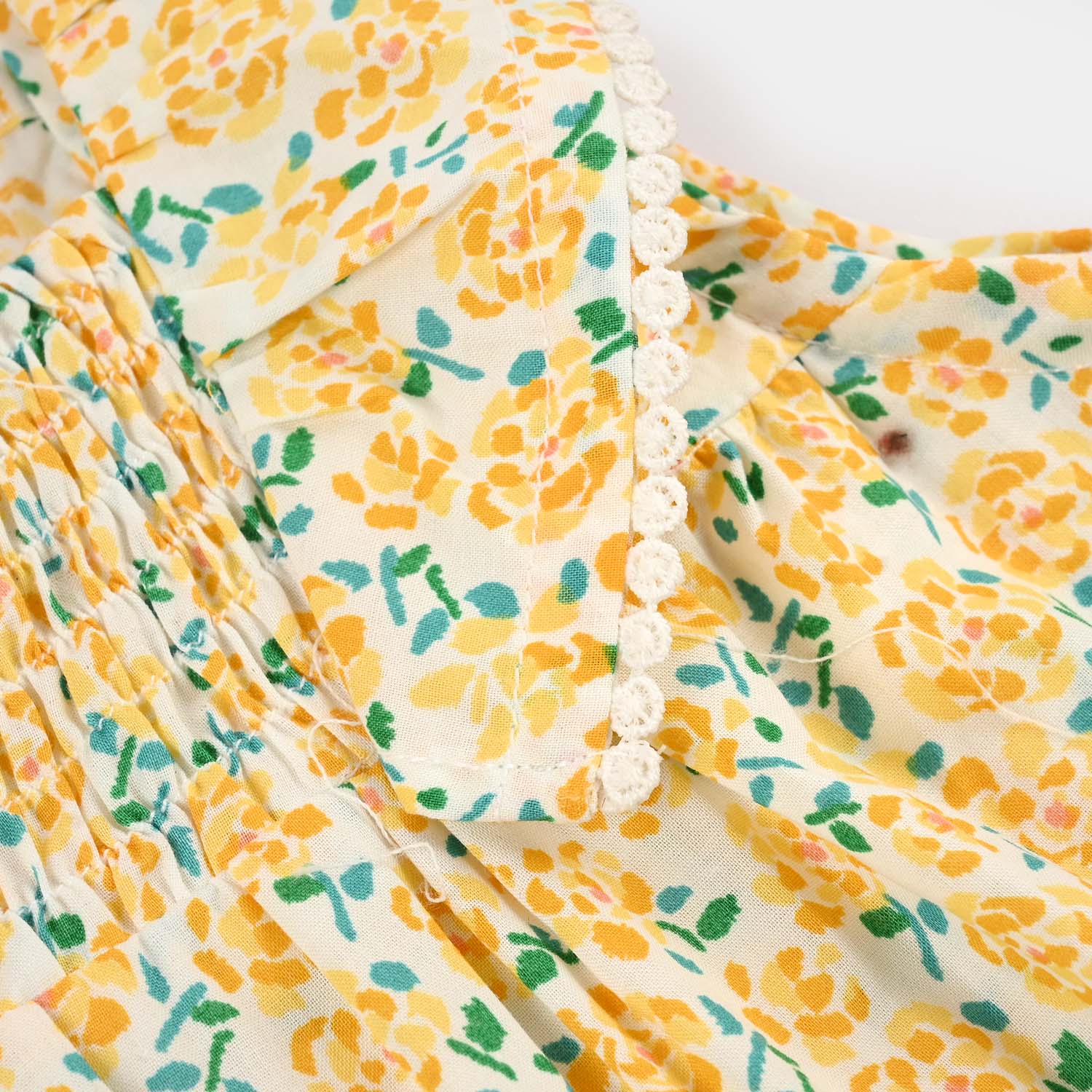 Infant Girls Cotton Casual Frock Lemon Drop-Multi - Image 3