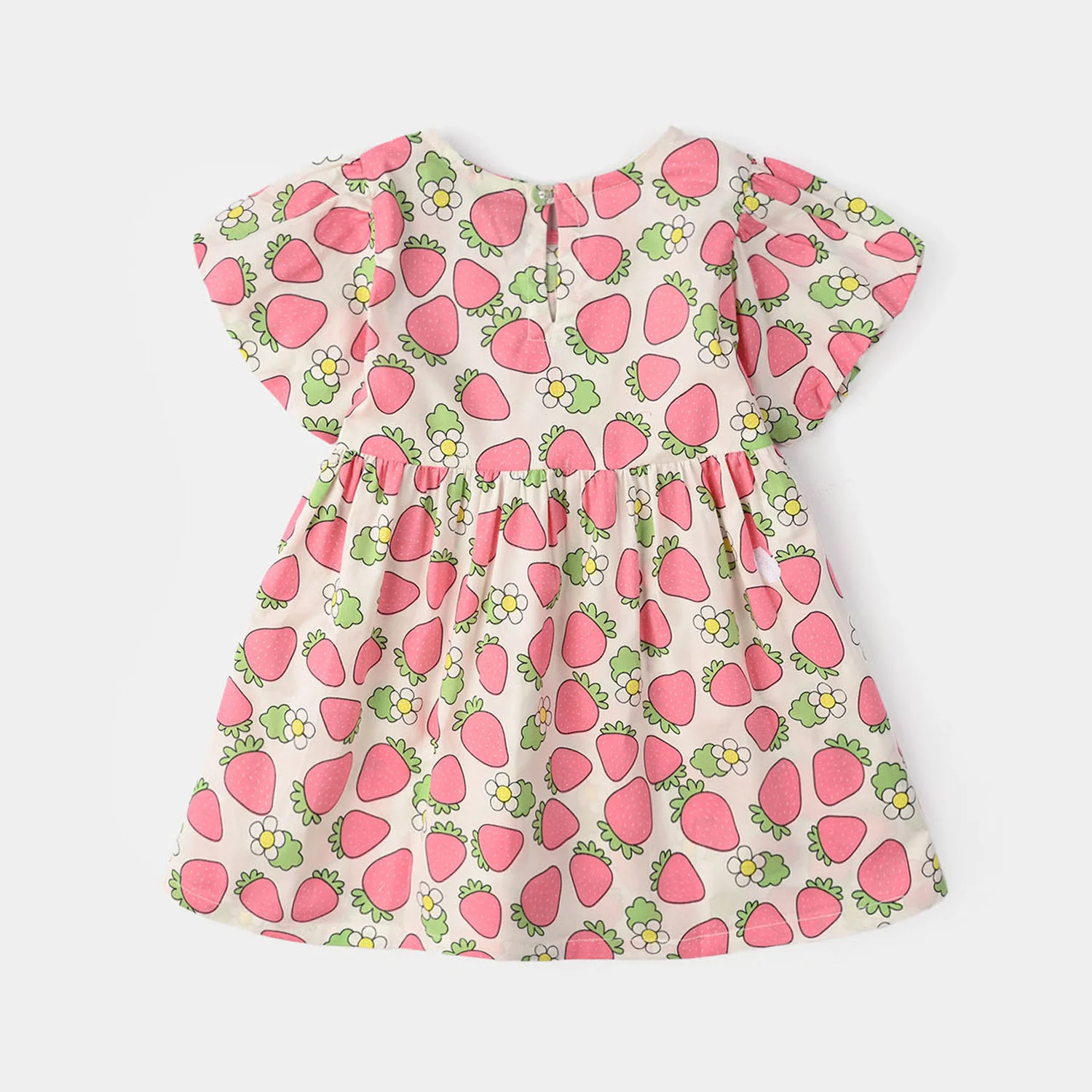 Infant Girls Cotton Casual Frock (Strawberry) - Multi - Image 8