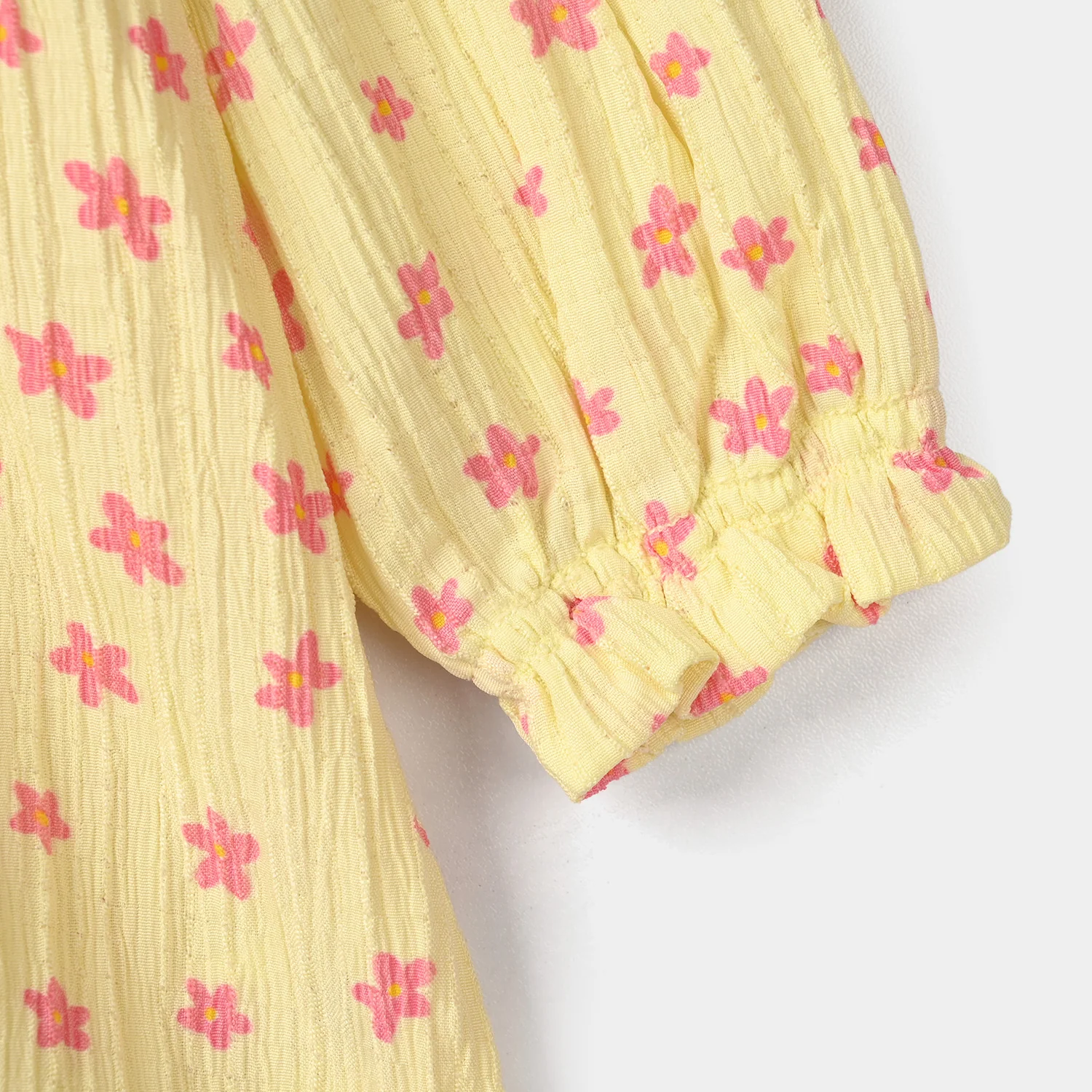 Infant Girls Cotton Casual Top - Lemon Yellow - Image 3