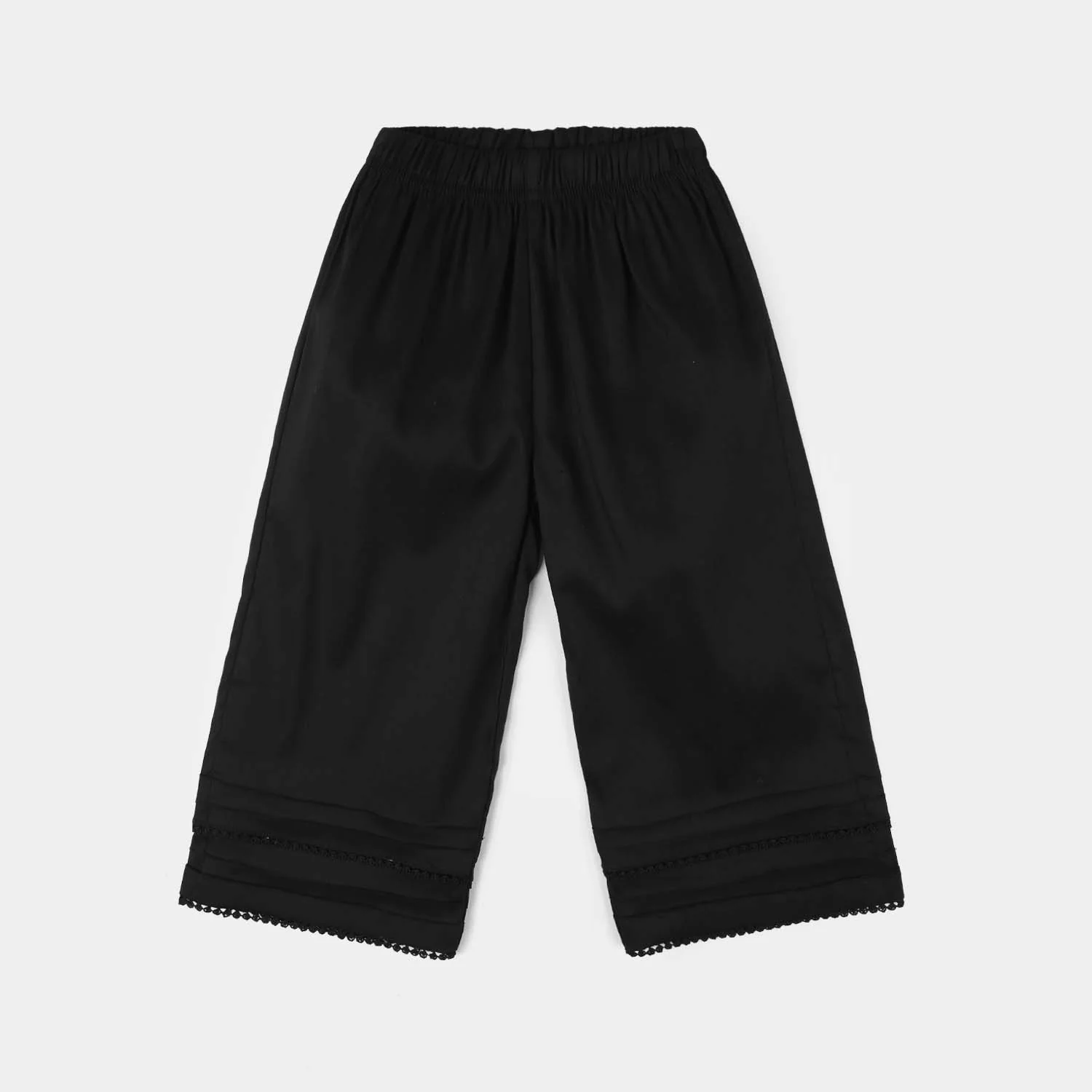 Infant Girls Cotton Culottes (Laces) - Black