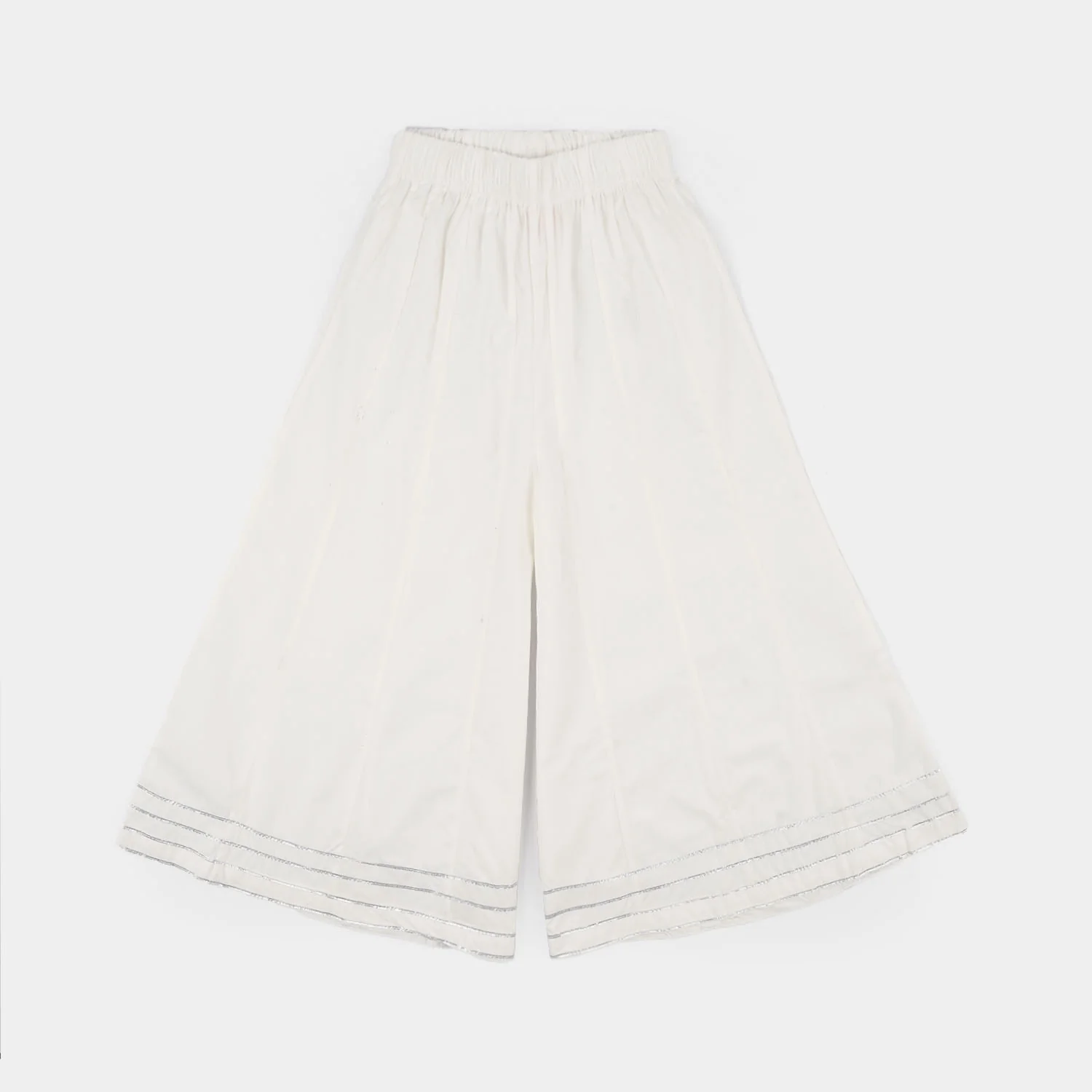 Infant Girls Cotton Dhaka Pants Gota Patti - White - Image 4