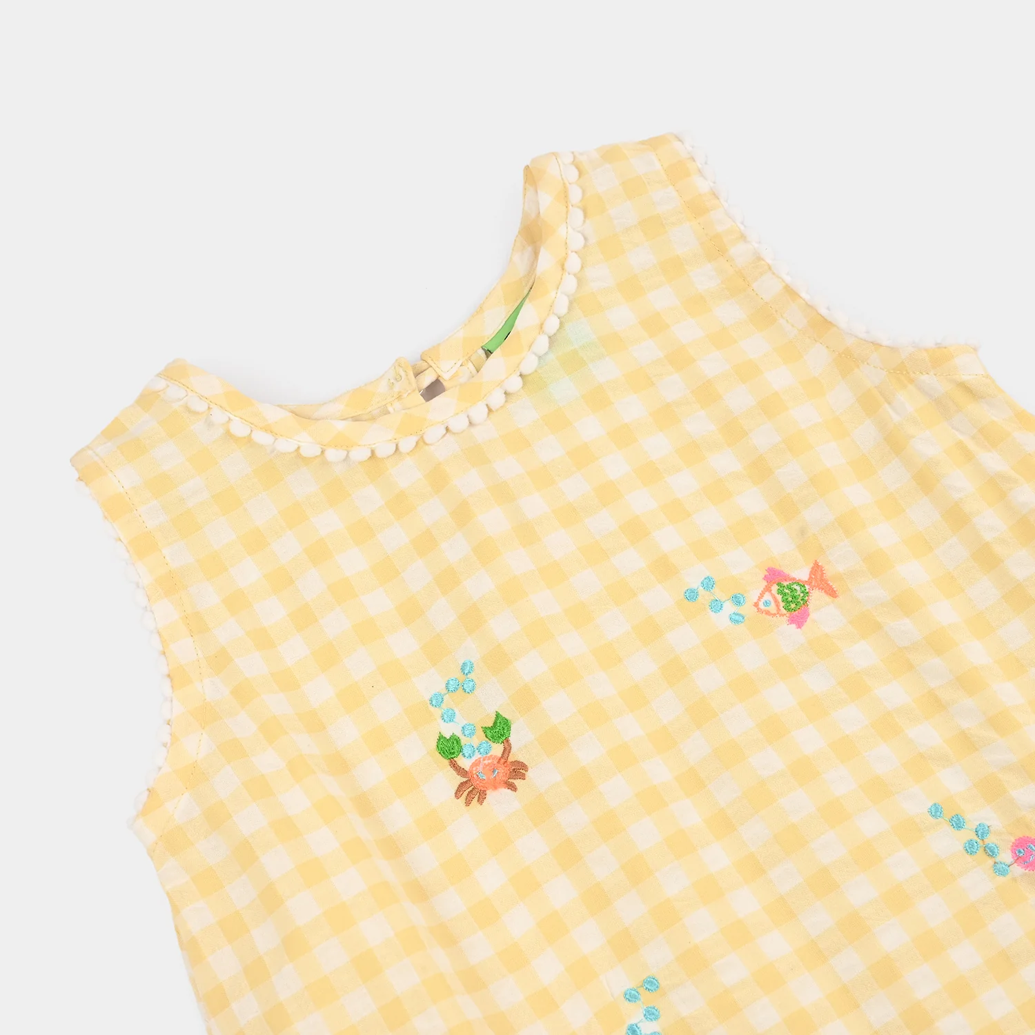 Infant Girls Cotton Emb 2Pcs Little-YELLOW - Image 3