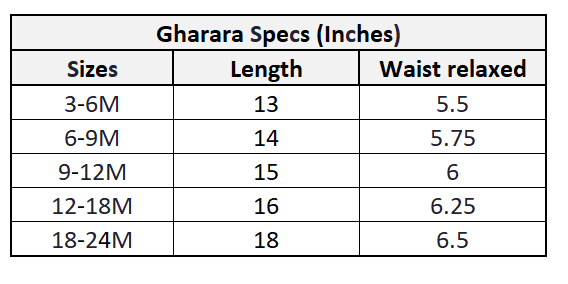 Infant Girls Cotton Flared Gharara -BLACK - Image 4