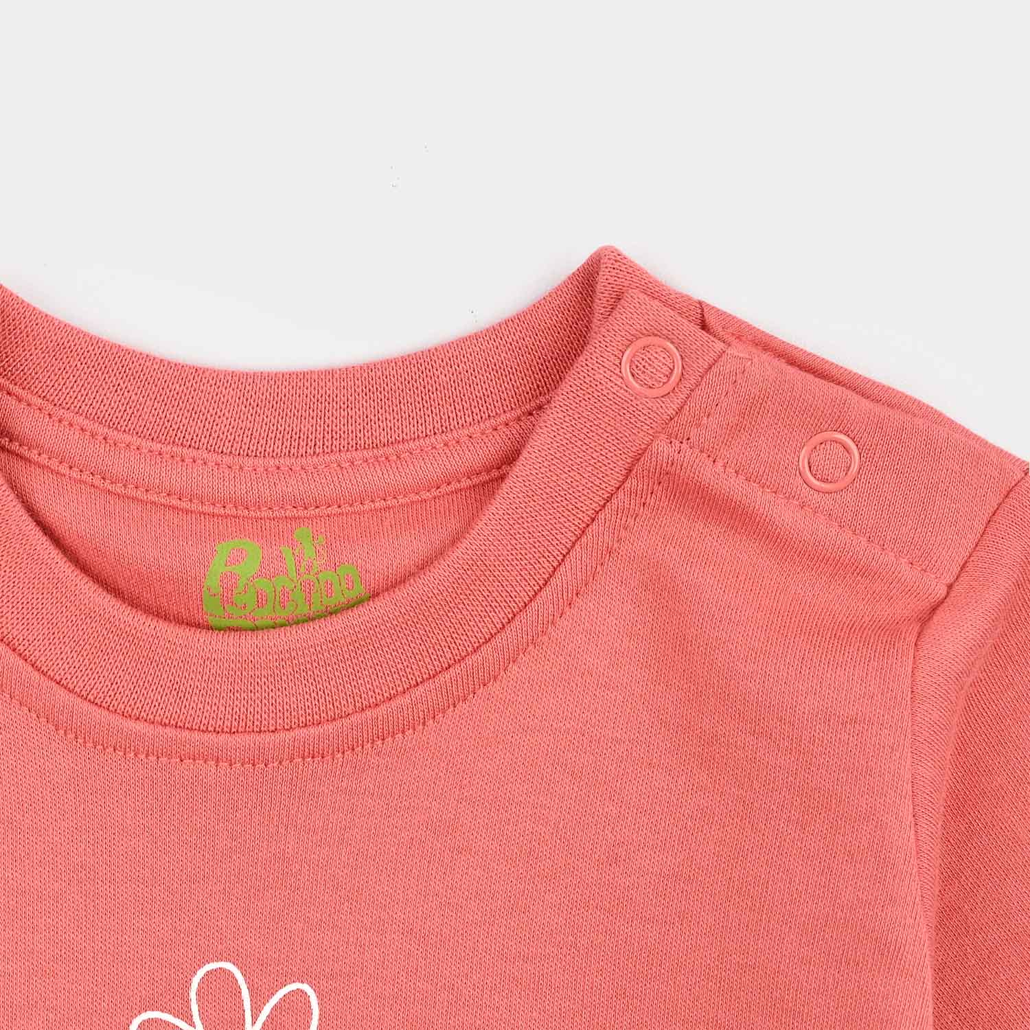 Infant Girls Cotton Interlock 2 Piece Suit Summer Love-Pink - Image 5