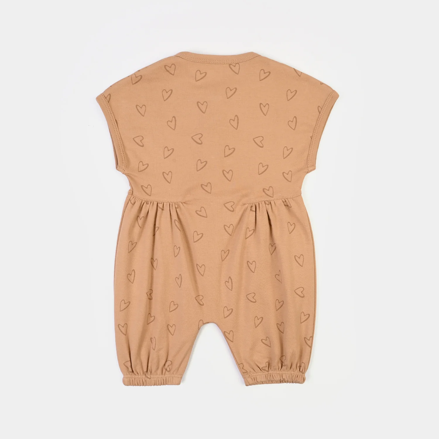 Infant Girls Cotton Interlock Knitted Romper LITTLE LOVE-BROWN - Image 4