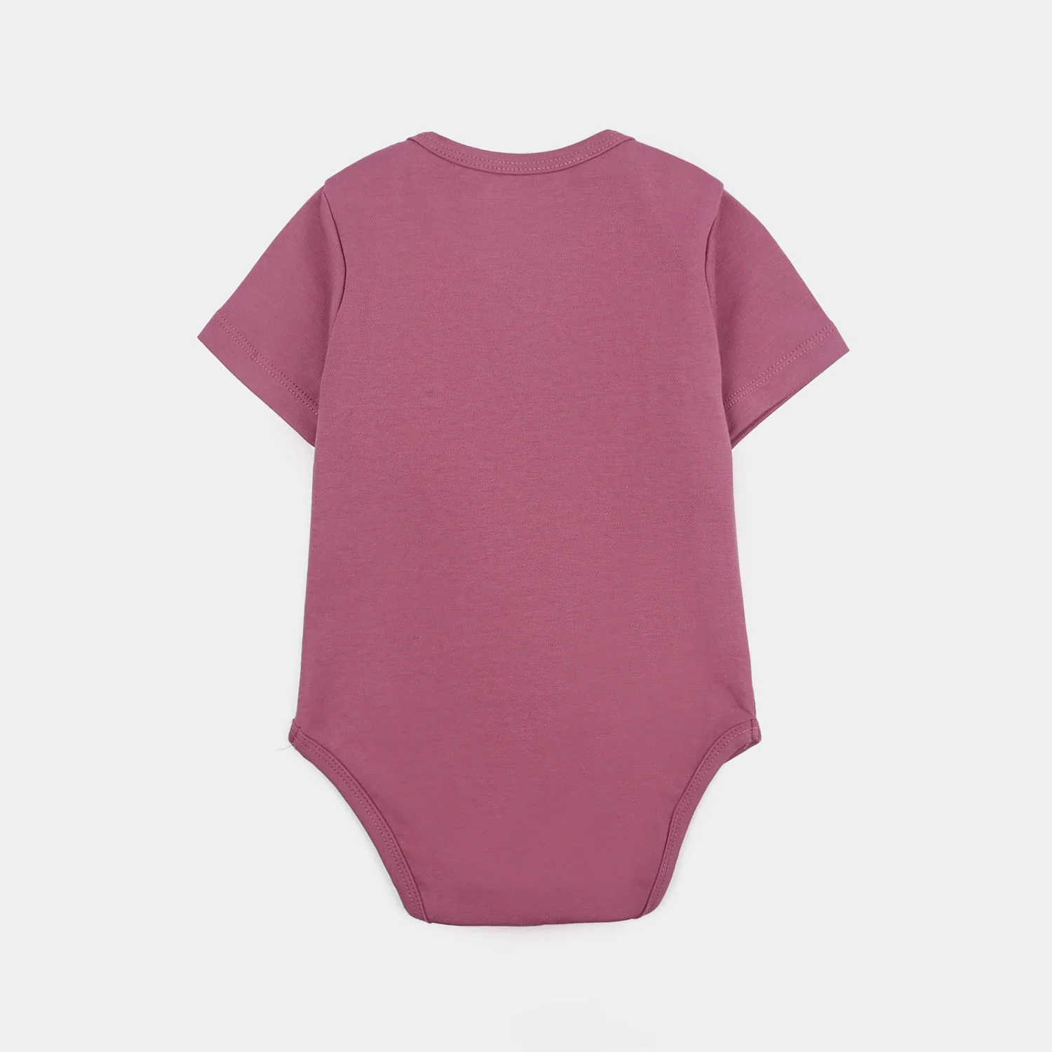 Infant Girls Cotton Interlock Romper (Bow) - Purple - Image 4