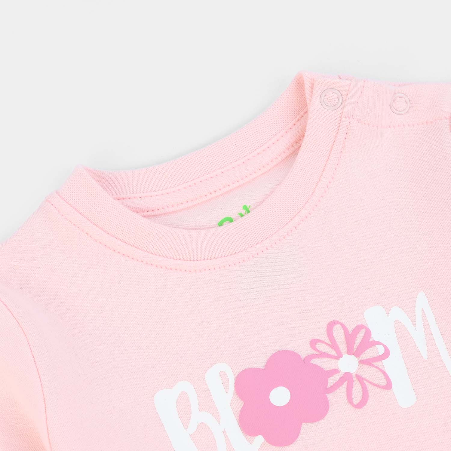 Infant Girls Cotton Interlock Suit Bloom-Pink - Image 3