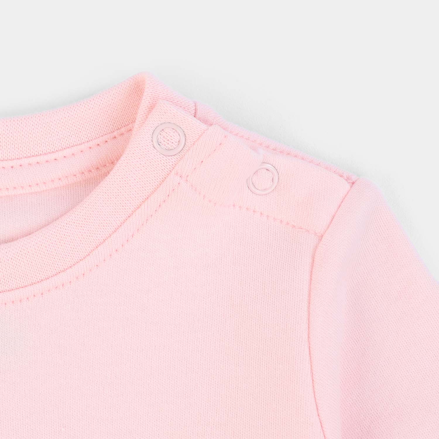 Infant Girls Cotton Interlock Suit Bloom-Pink - Image 4