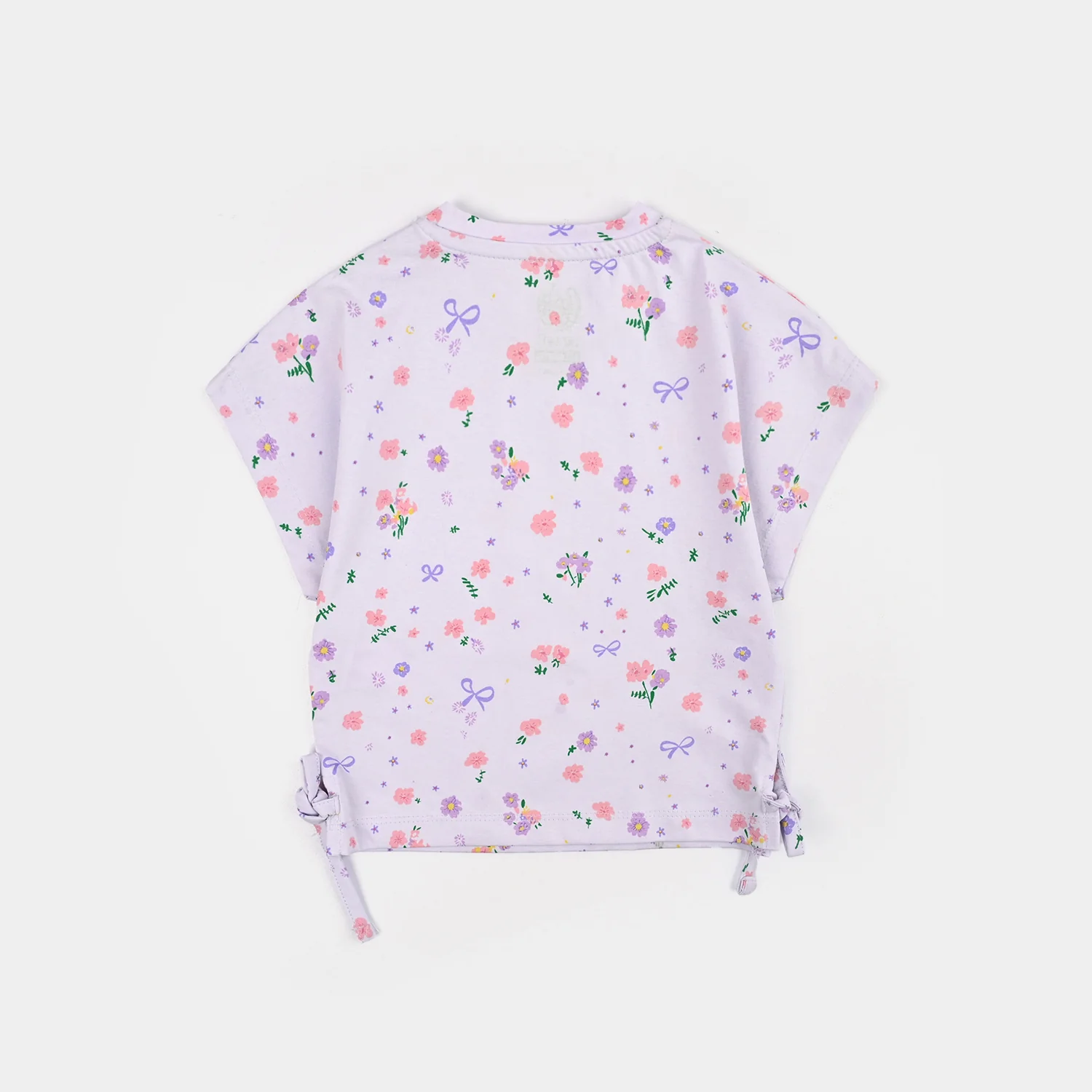 Infant Girls Cotton Interlock T-Shirt Purple Flower-light Purple - Image 5