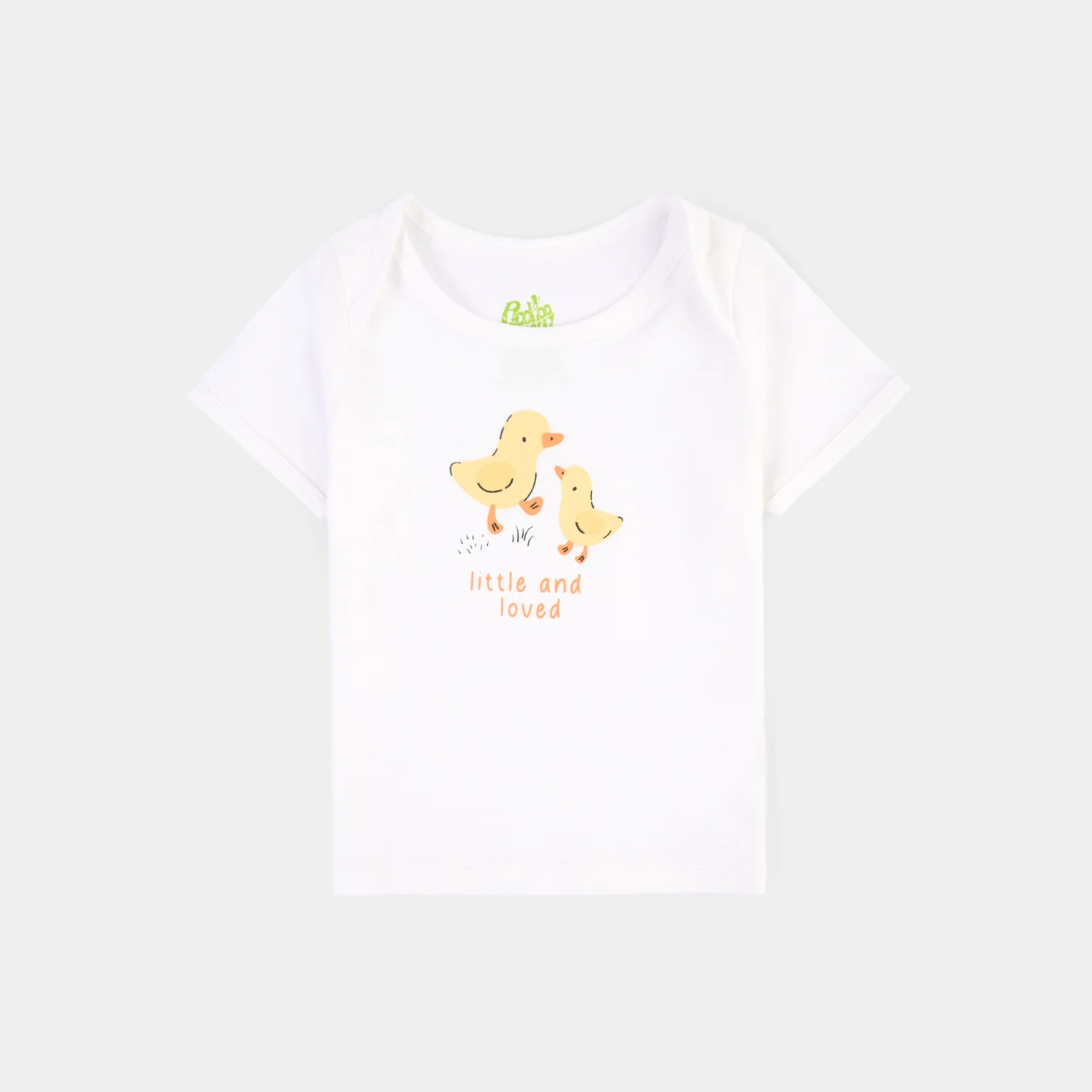 Infant Girls Cotton Jersey 2 Piece Set Duckling - Yellow/White - Image 2