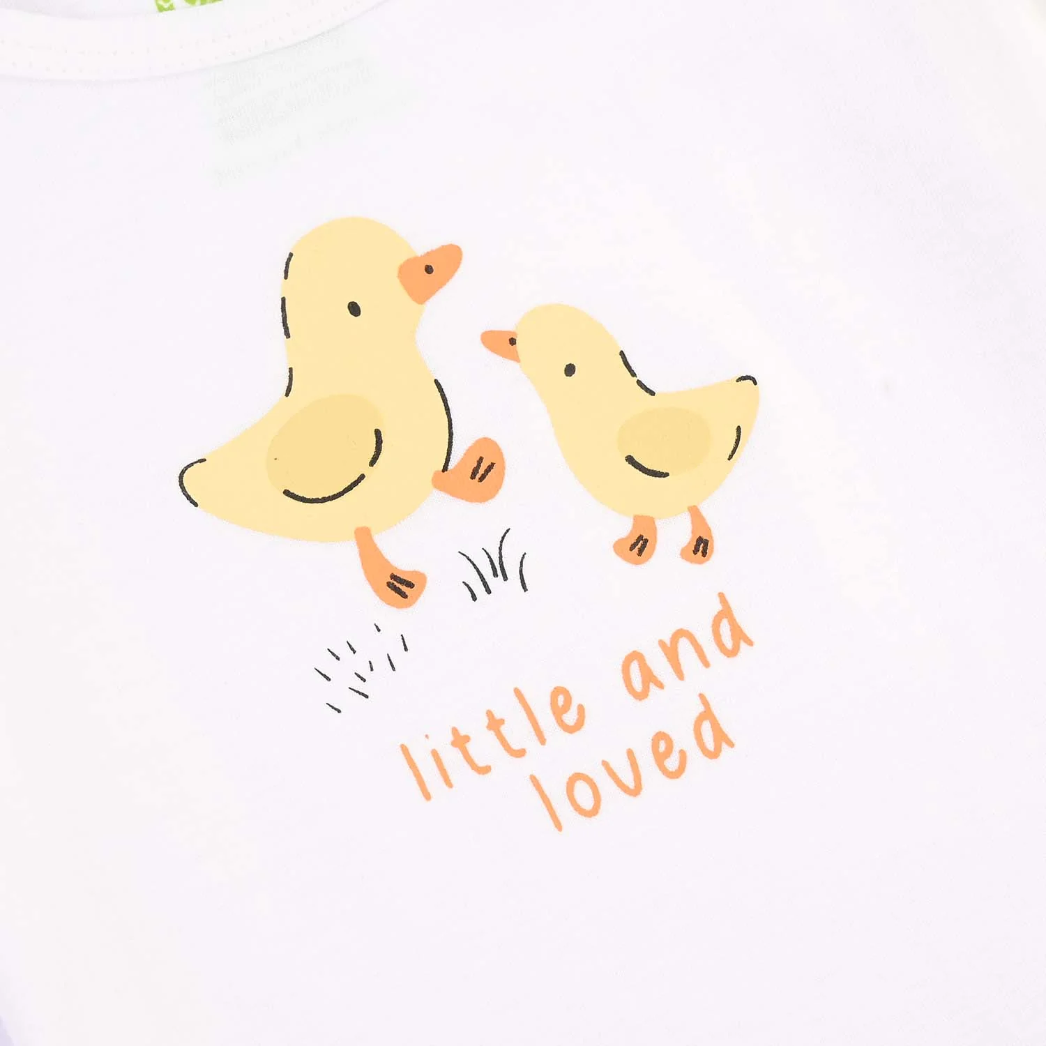 Infant Girls Cotton Jersey 2 Piece Set Duckling - Yellow/White - Image 3