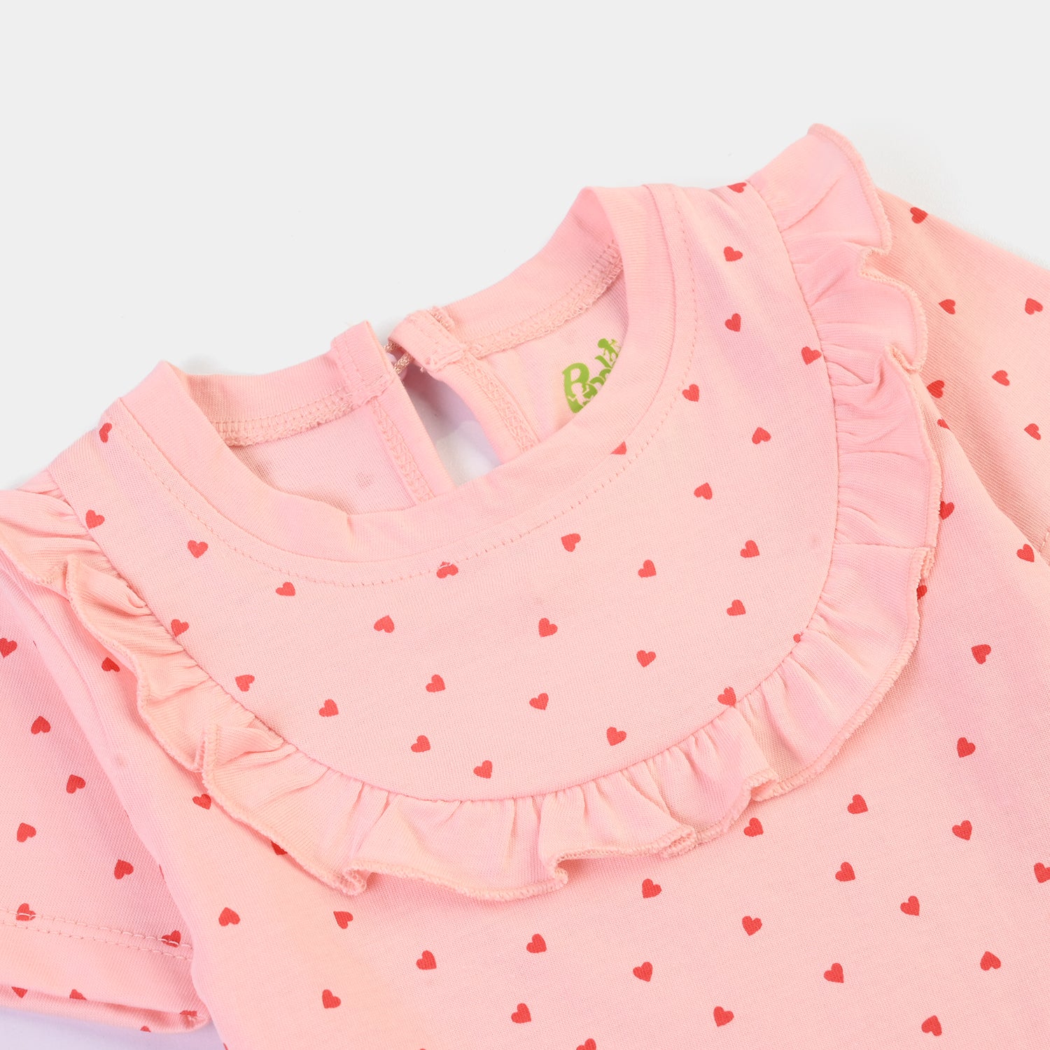 Infant Girls Cotton Jersey 2 Piece Set Mini hearts-PINK - Image 3