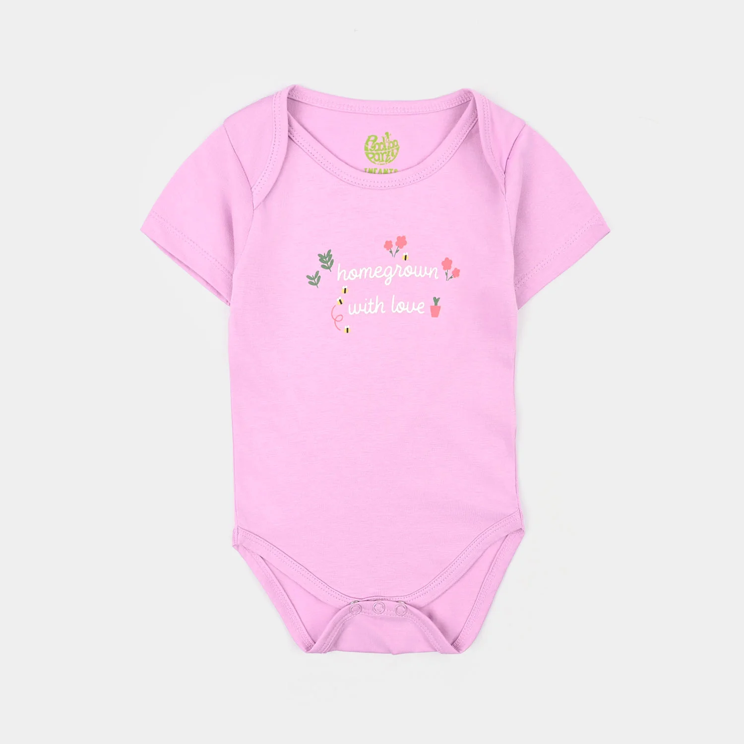 Infant Girls Cotton Jersey 2Piece Set HOME GROWN-Purple.White - Image 2