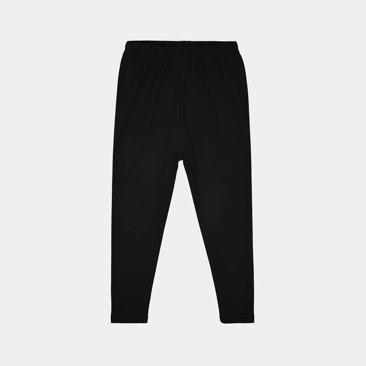 Infant Girls Cotton Jersey Basic Tights-BLACK