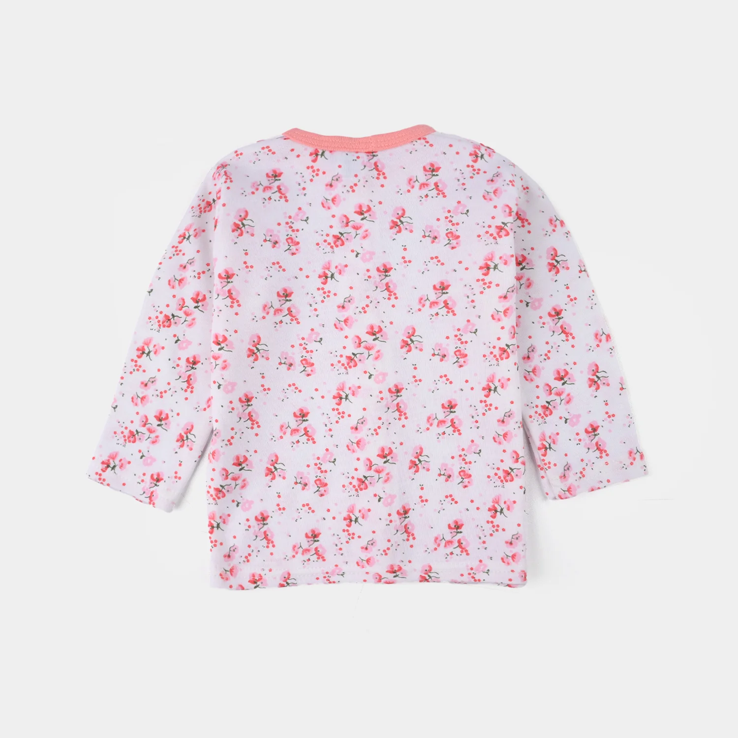 Infant Girls Cotton Jersey Night Suit - Pink - Image 3