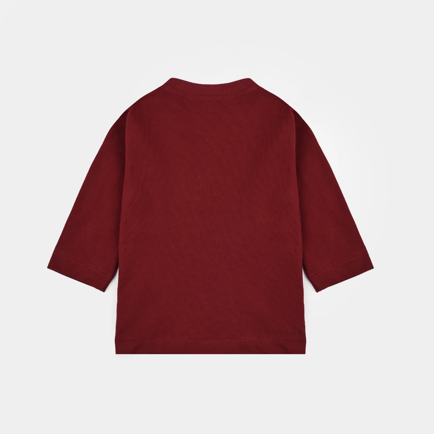 Infant Girls Cotton Jersey T-Shirt little Sweet Heart - Maroon - Image 4