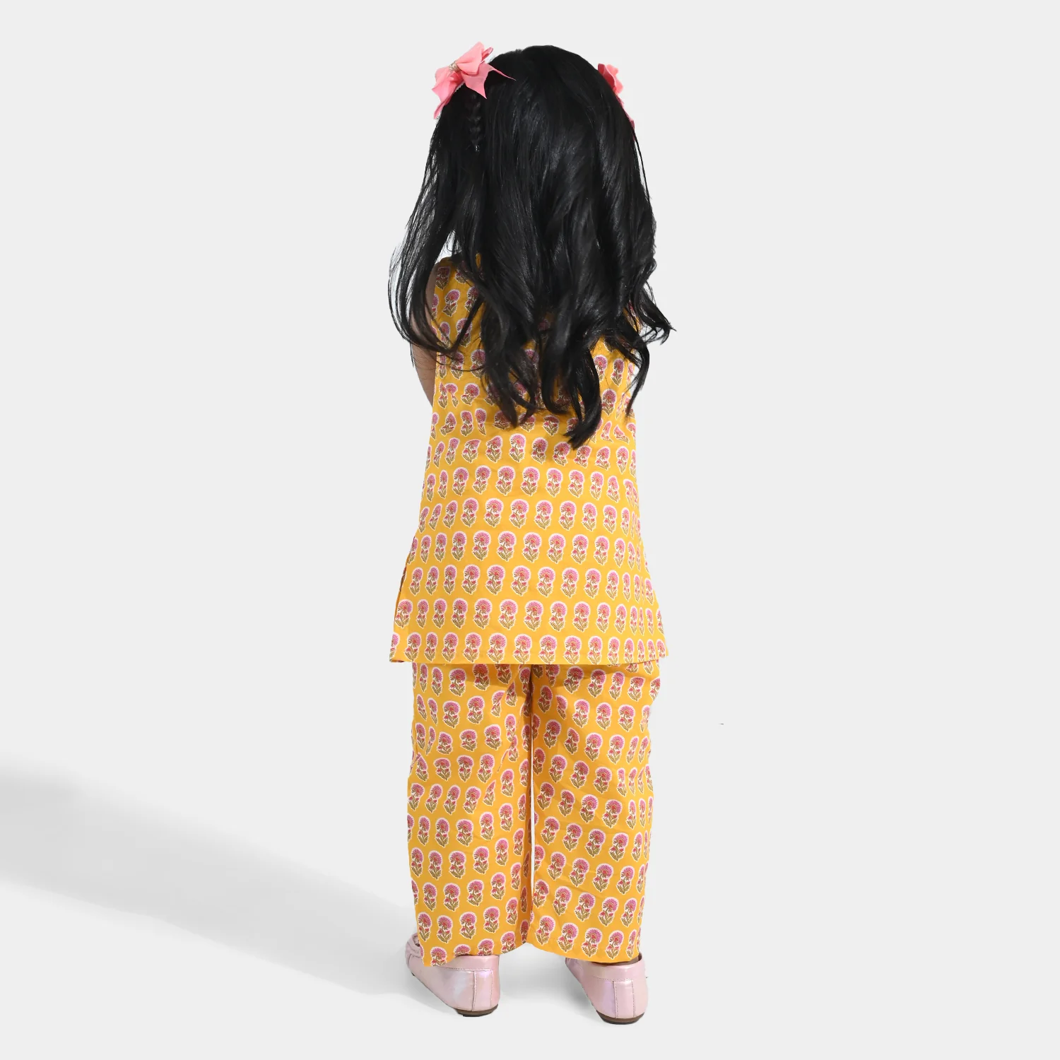 Infant Girls Cotton Printed 2Pcs Daffodil - Multi - Image 4