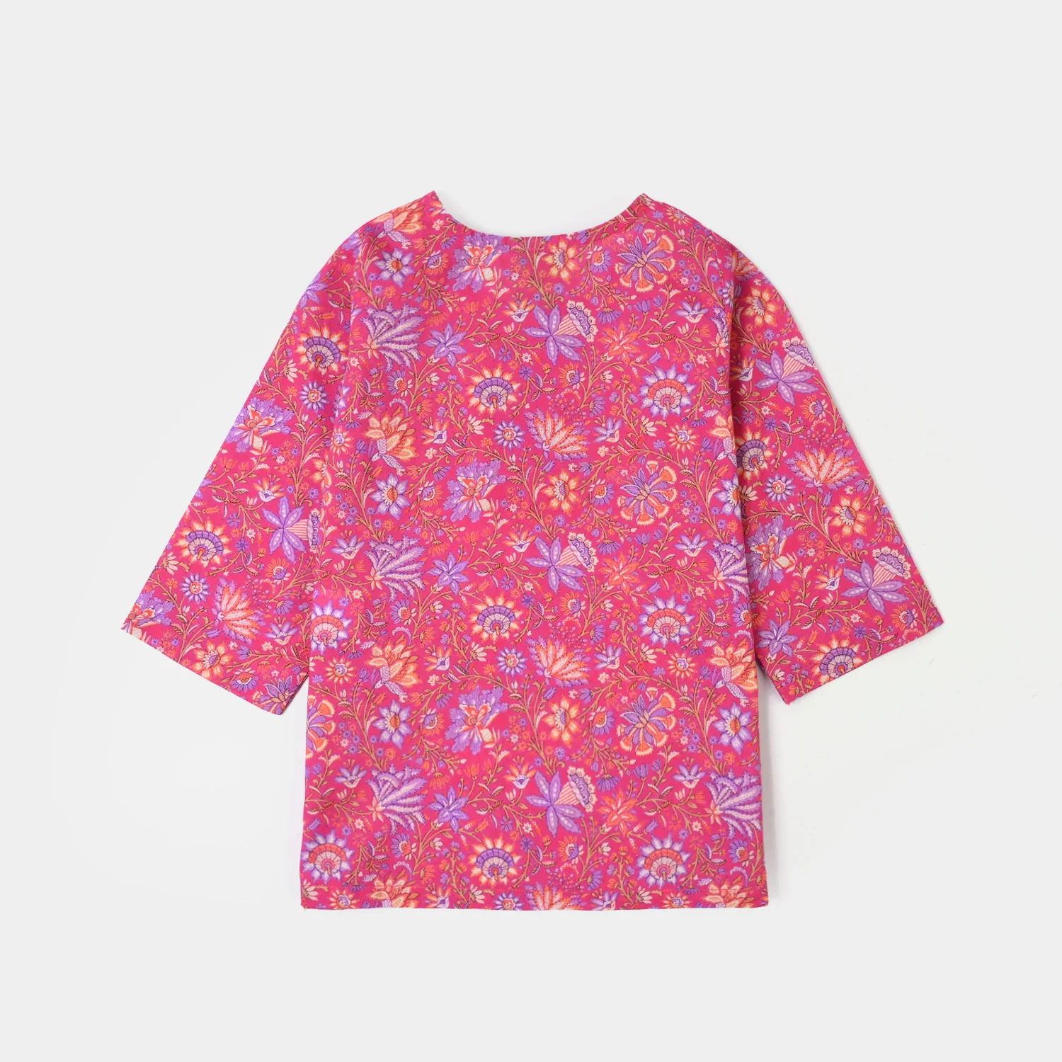 Infant Girls Cotton Printed 2Pcs Floral-PINK - Image 6