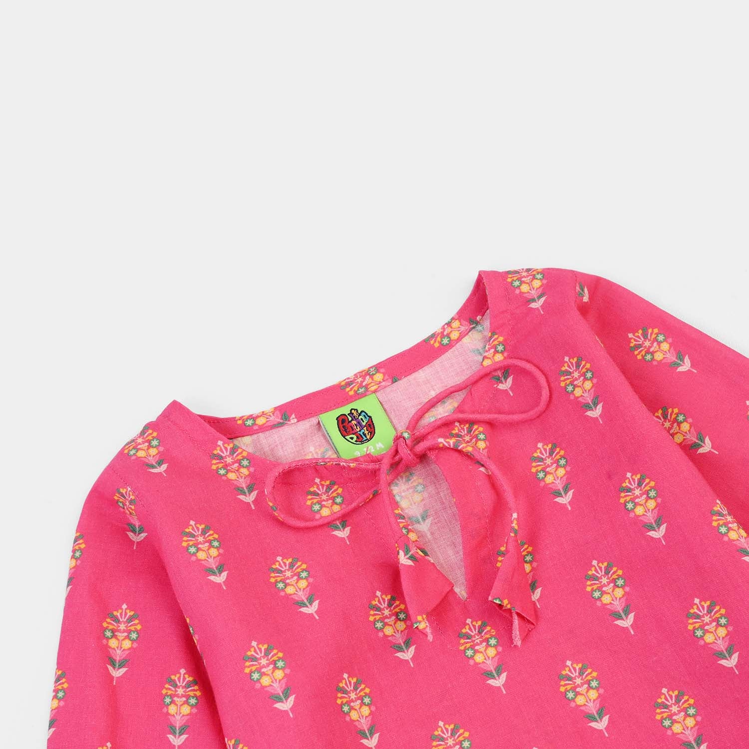Infant Girls Cotton Printed 2Pcs Gulaab-Pink - Image 3