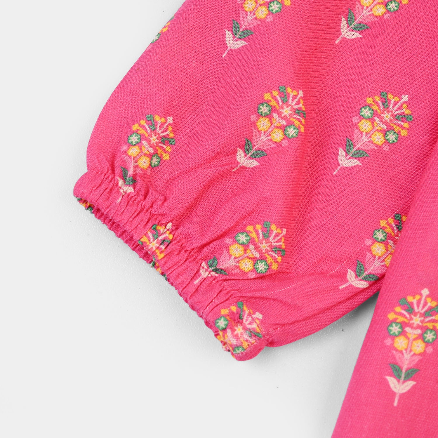 Infant Girls Cotton Printed 2Pcs Gulaab-Pink - Image 4