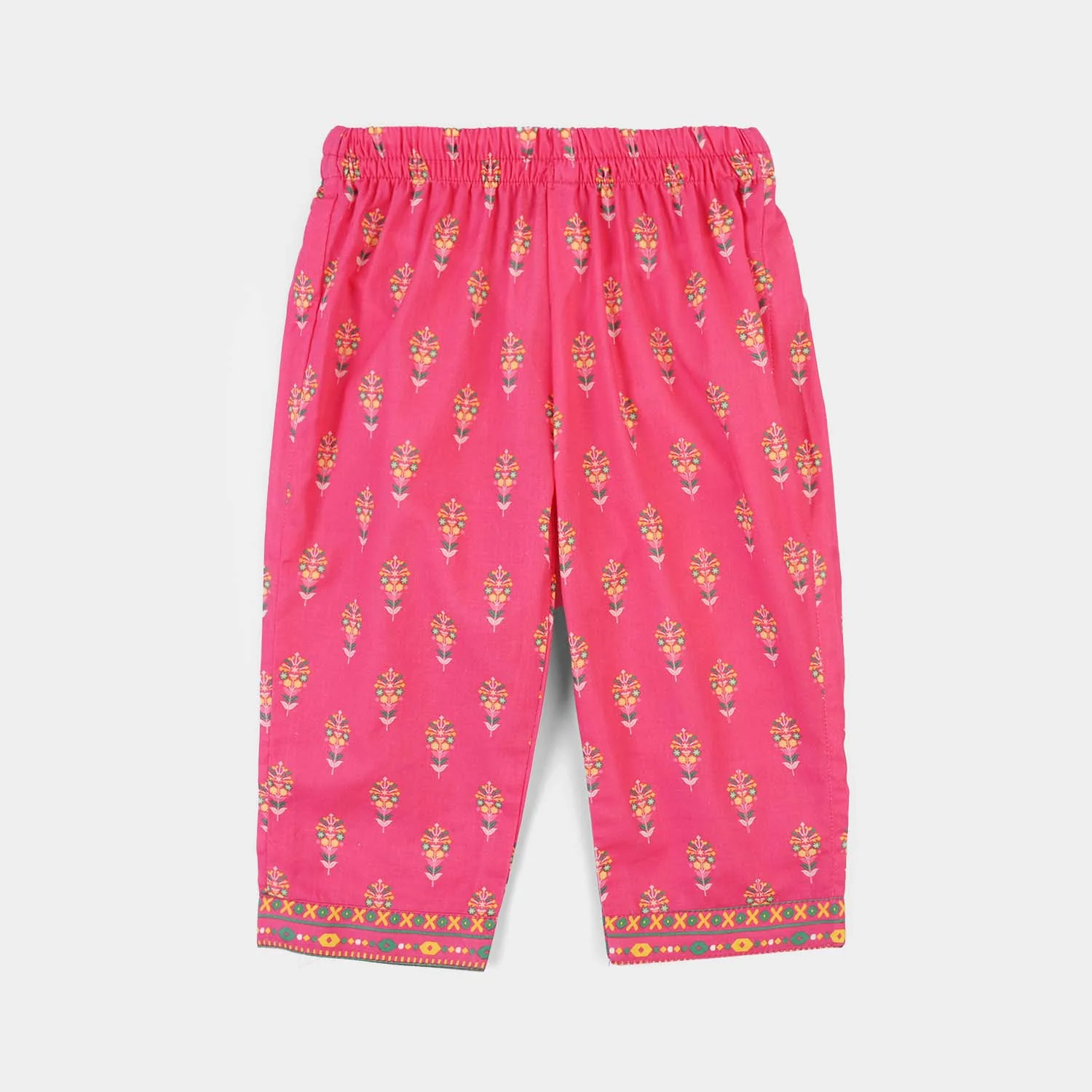 Infant Girls Cotton Printed 2Pcs Gulaab-Pink - Image 5