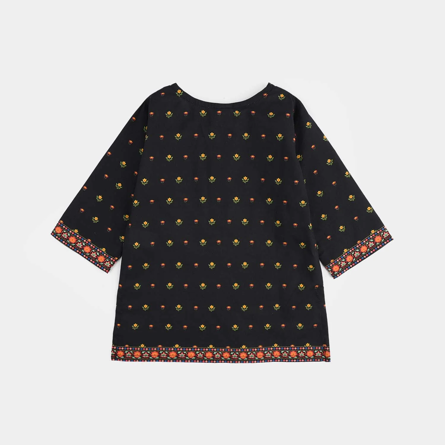 Infant Girls Cotton Printed 2Pcs Koyal-BLACK - Image 5