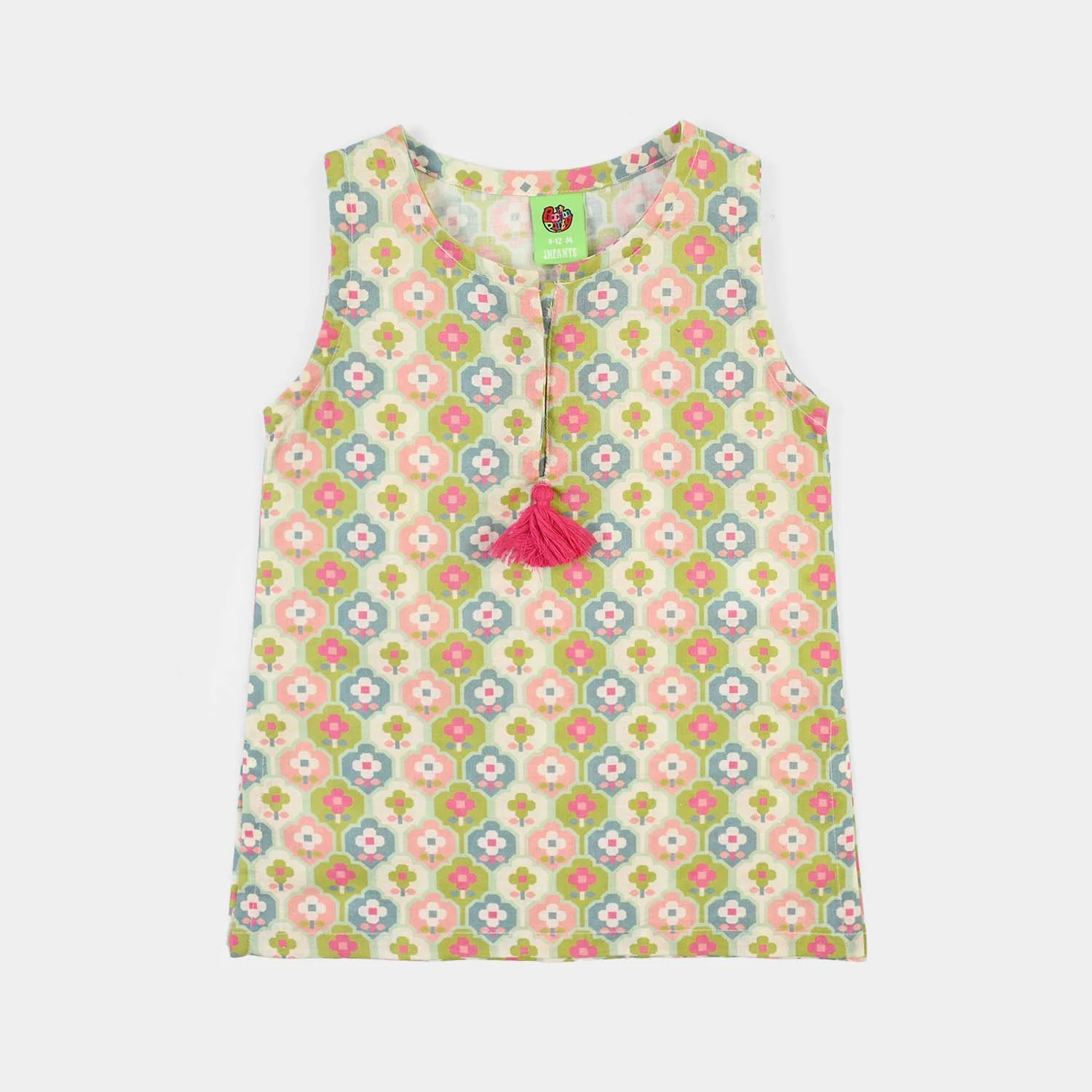 Infant Girls Cotton Printed 2Pcs Petals - Multi - Image 2