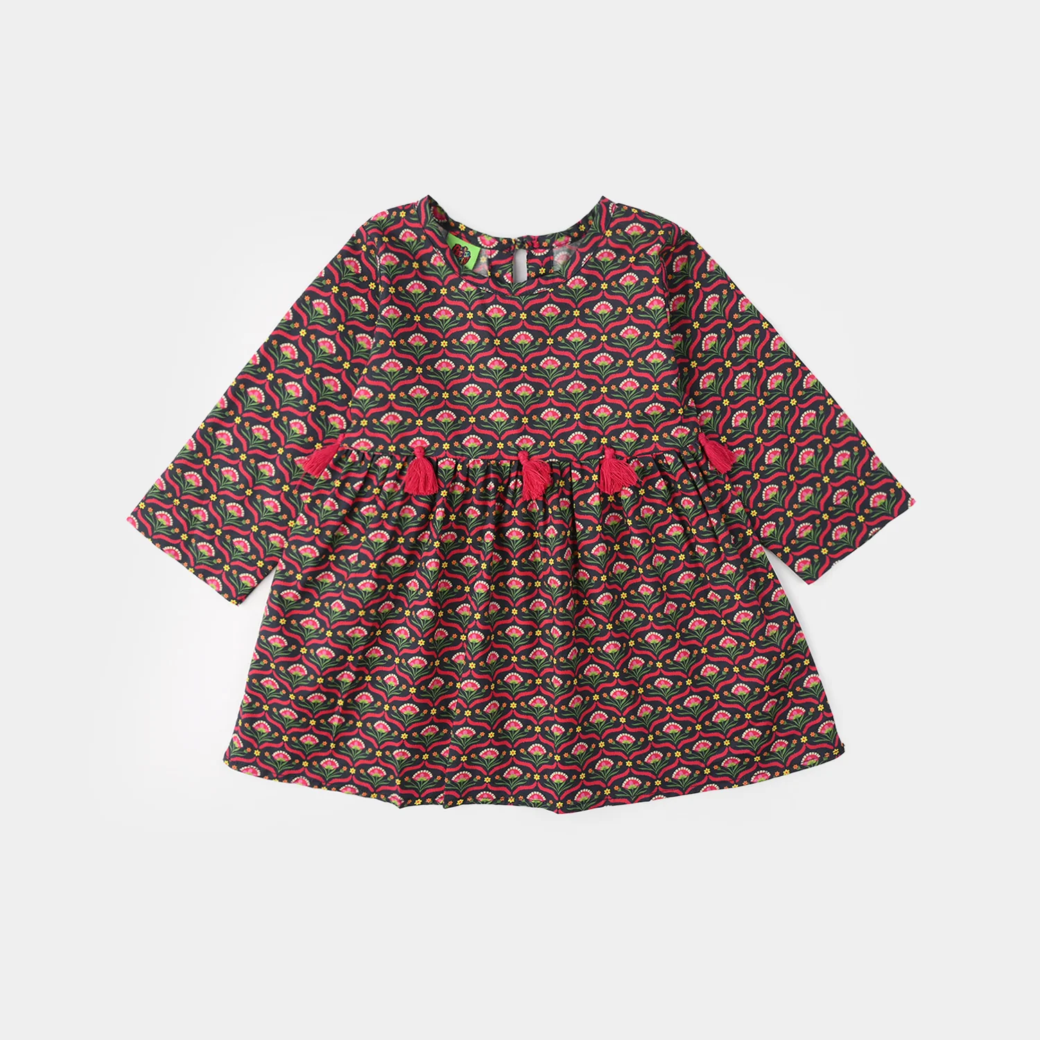 Infant Girls Cotton Printed 2-Pcs Suit - Multi - Image 5