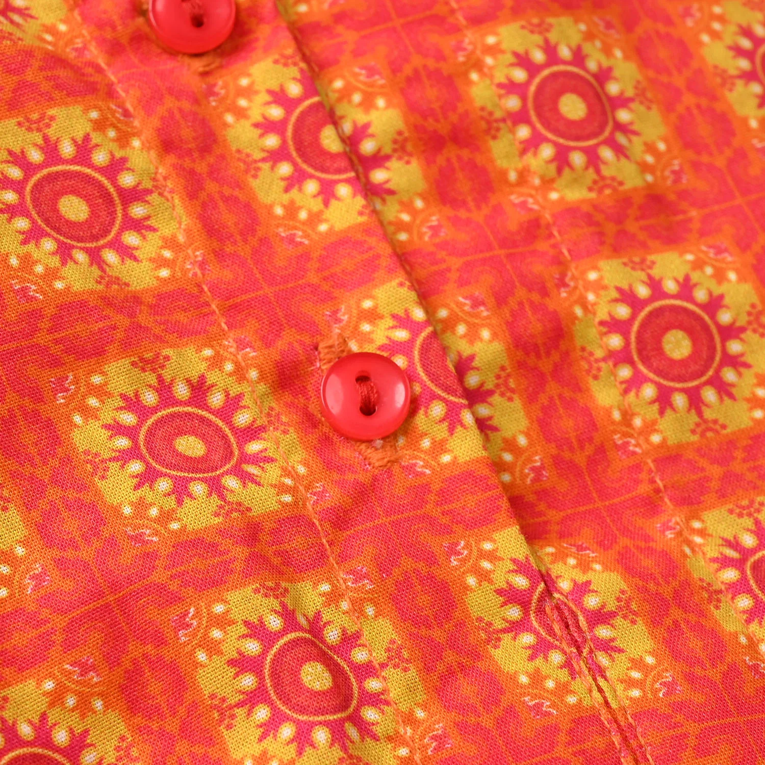 Infant Girls Cotton Printed Kurti Citrus-Multi - Image 3
