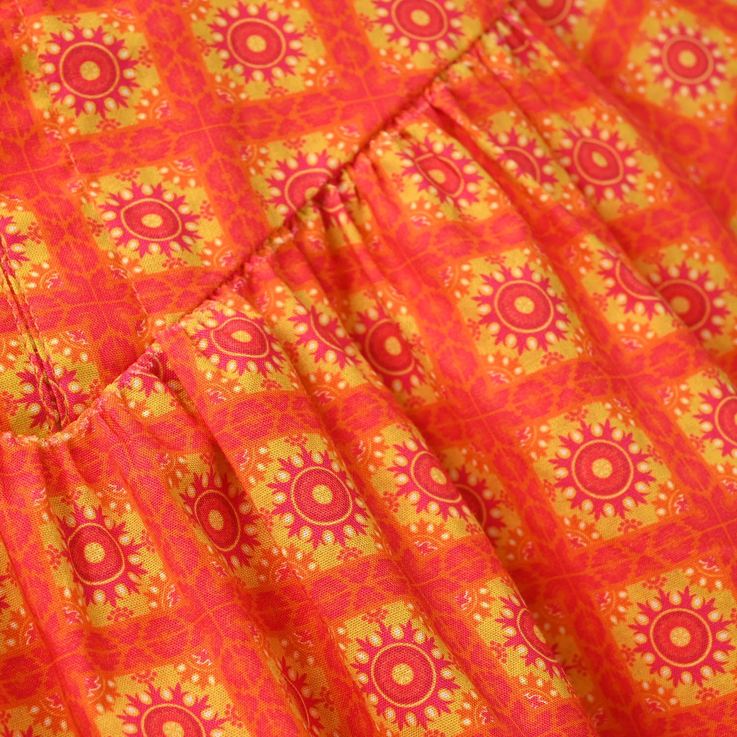 Infant Girls Cotton Printed Kurti Citrus-Multi - Image 4