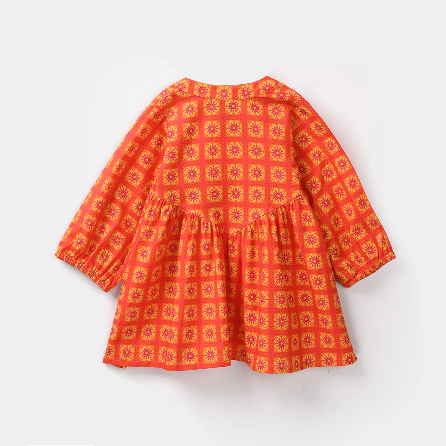 Infant Girls Cotton Printed Kurti Citrus-Multi - Image 5